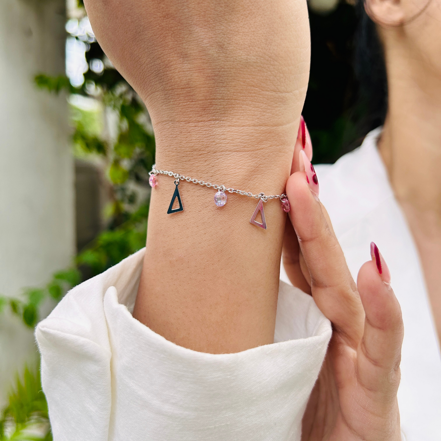 Ariva Silver Pastel Charm Bracelet Ariva