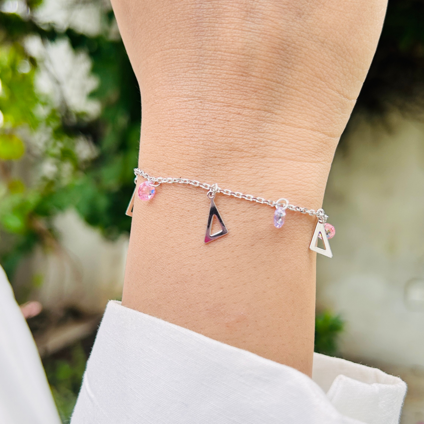 Ariva Silver Pastel Charm Bracelet Ariva
