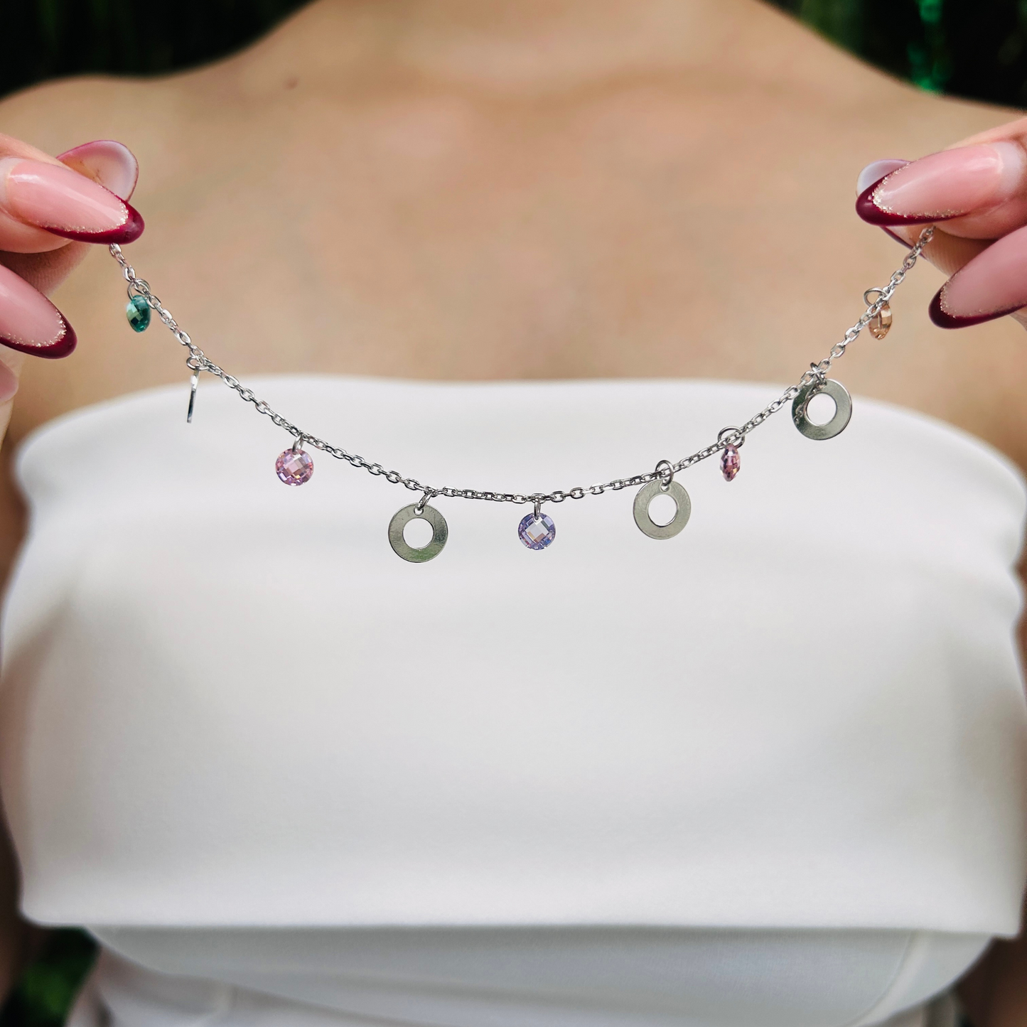 Ariva Silver Circle Charm Bracelet Ariva