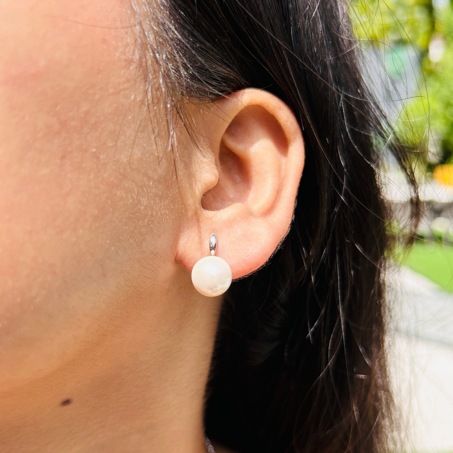 Ariva Silver Classic Pearl Stud Earrings Ariva