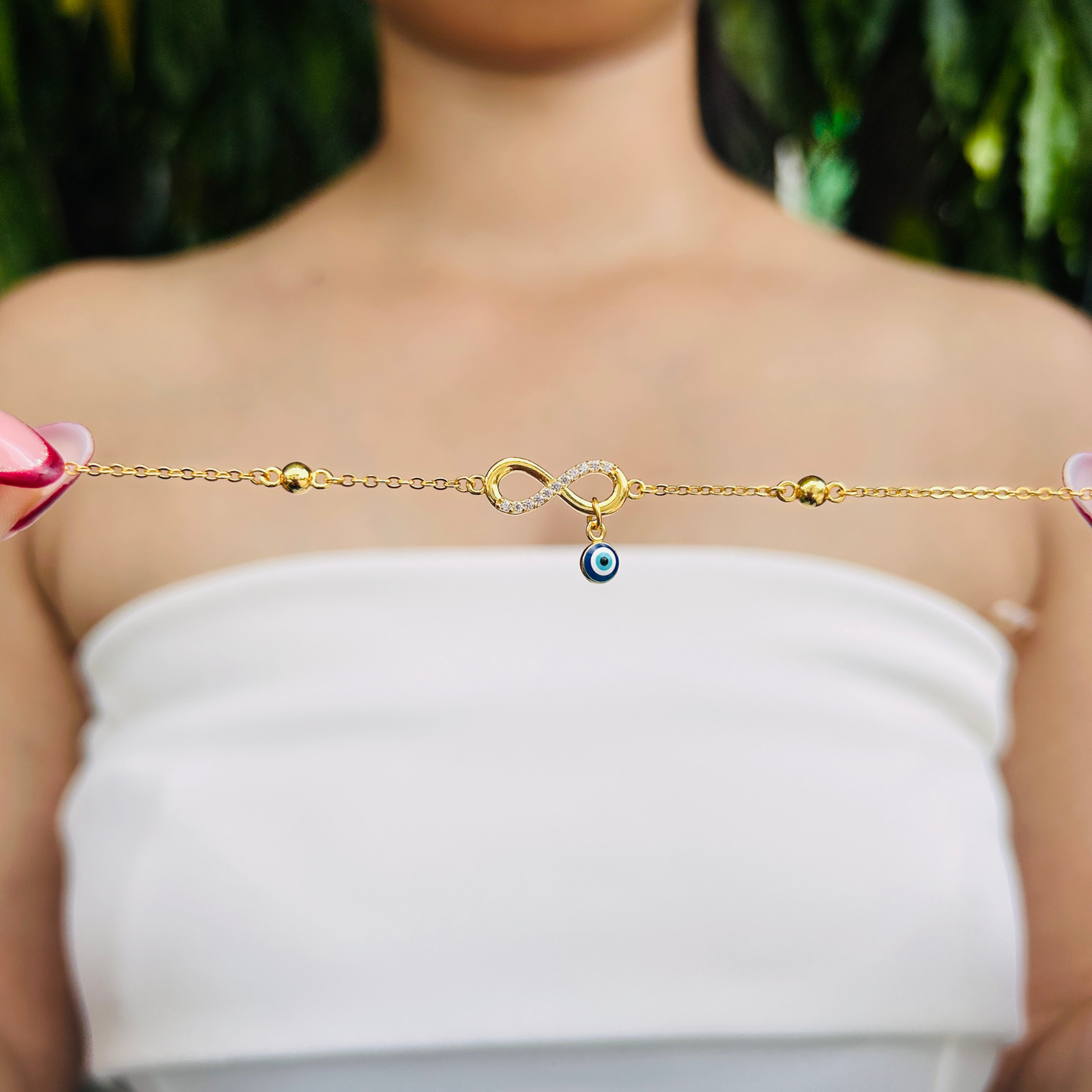 Ariva Gold Infinity Evil Eye Bracelet Ariva