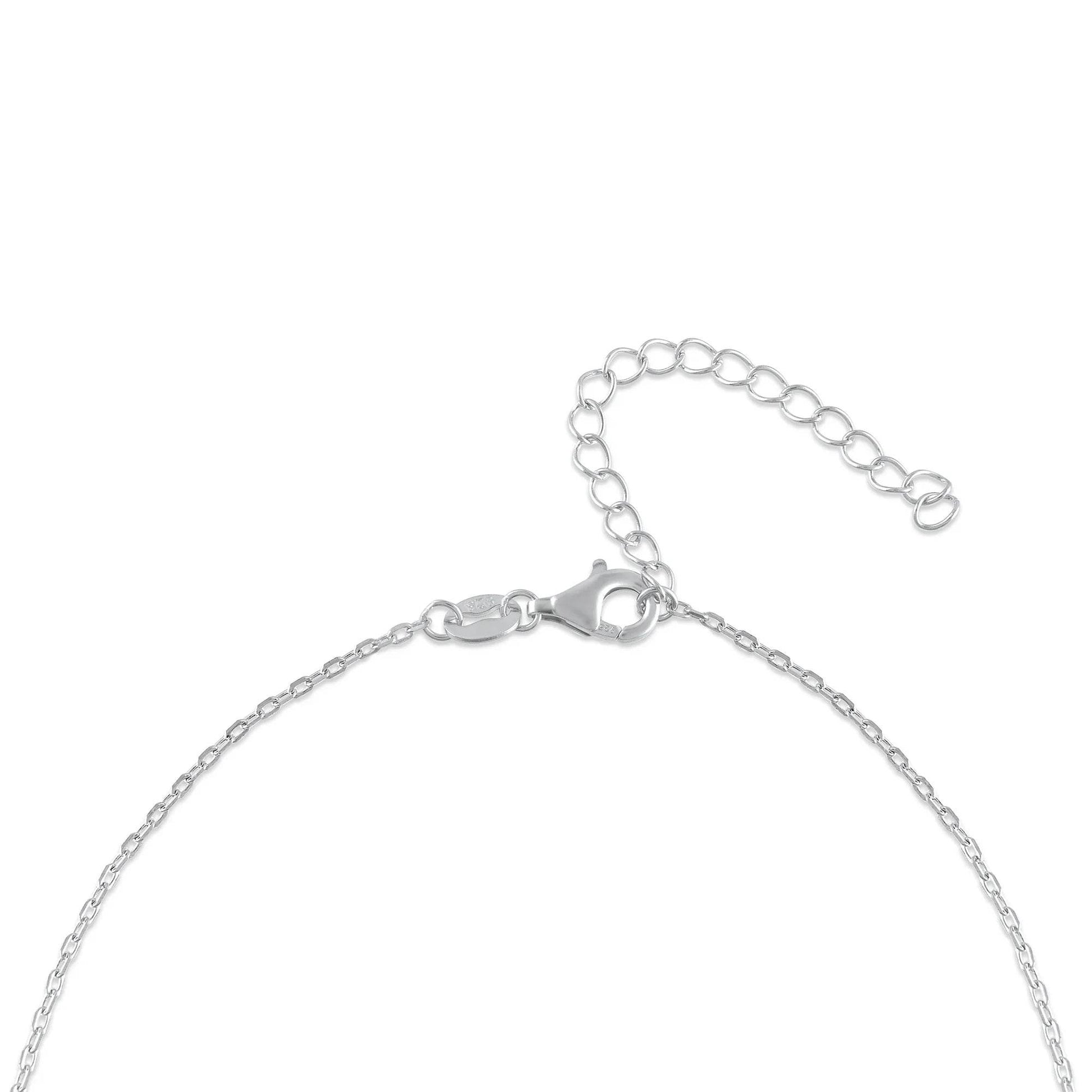 Ariva Silver Curved Bar Necklace - Ariva