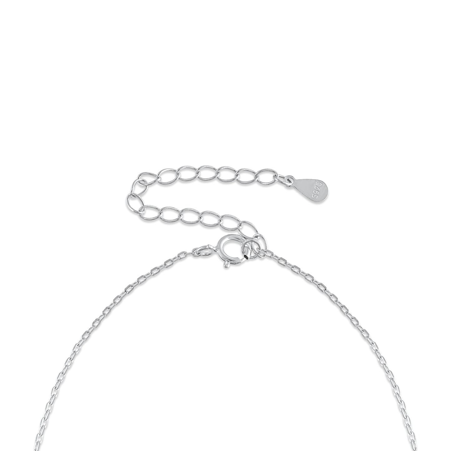 925 Silver Ariva Silver Flower Necklace with Dancing Diamond