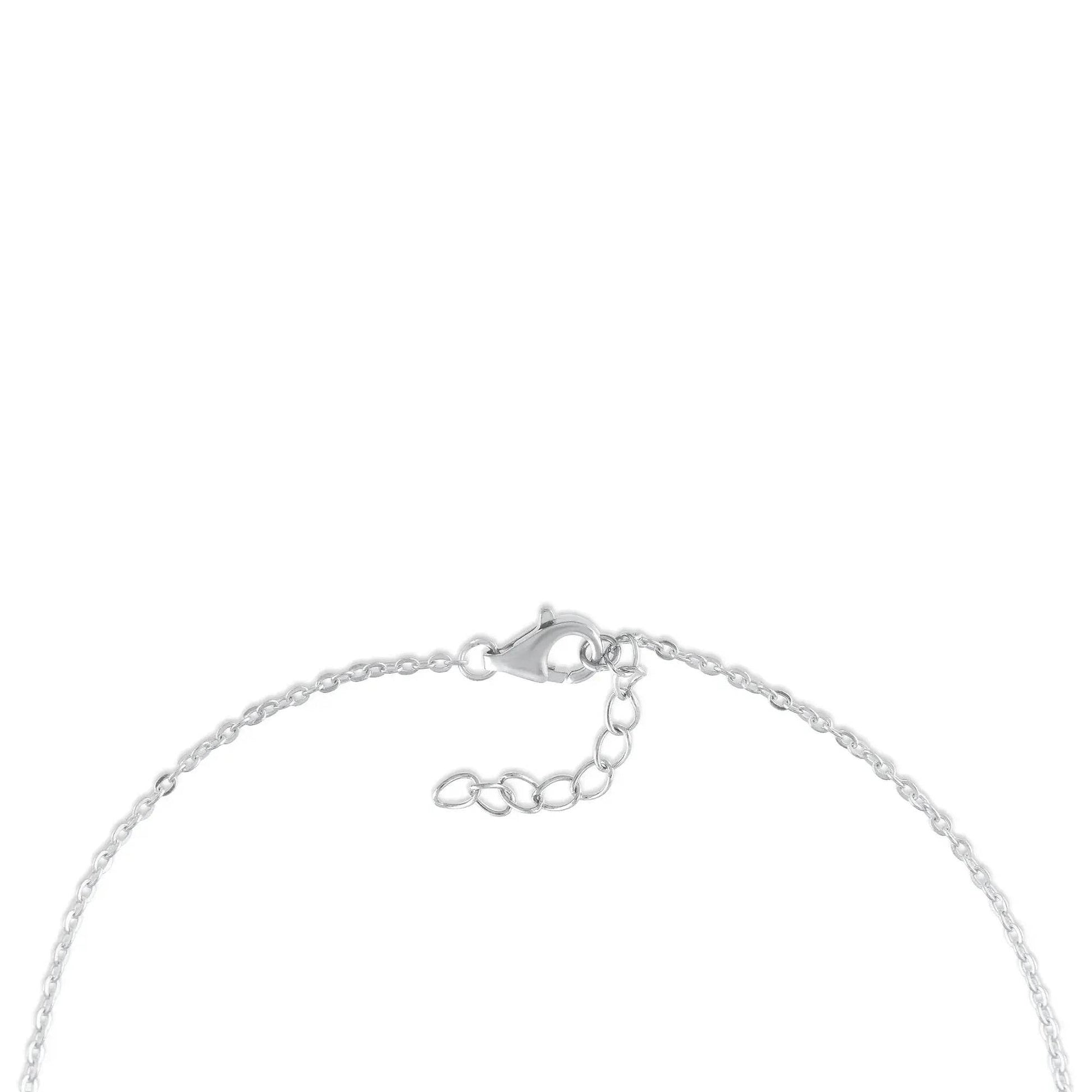 Ariva Silver Zircon Pendant with Link Chain - Ariva