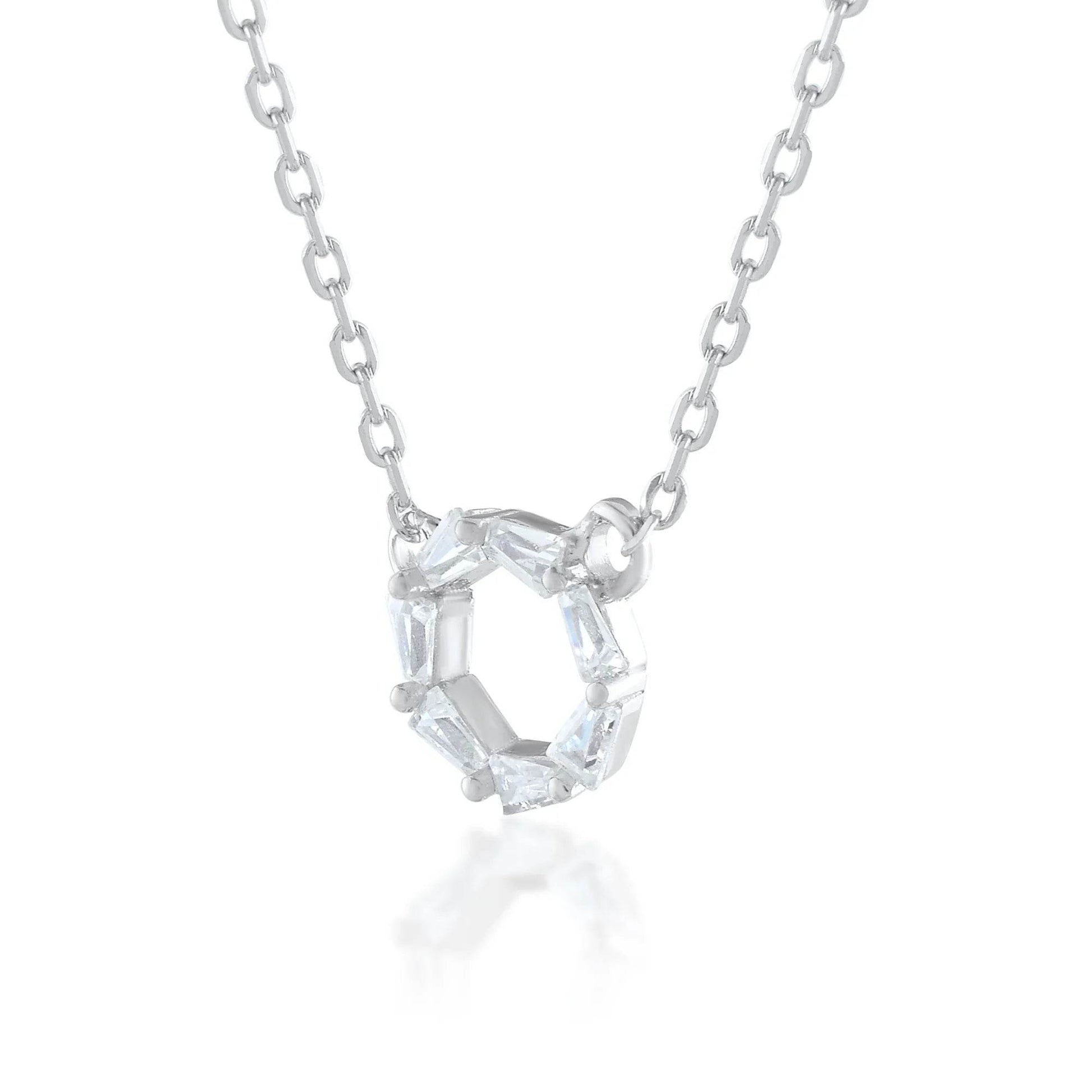 Ariva silver Diamond Circle Necklace - Ariva