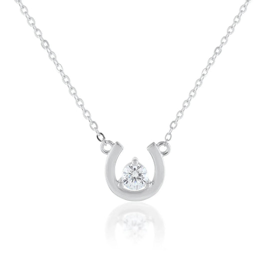 Ariva Silver Horseshoe Necklace - Ariva
