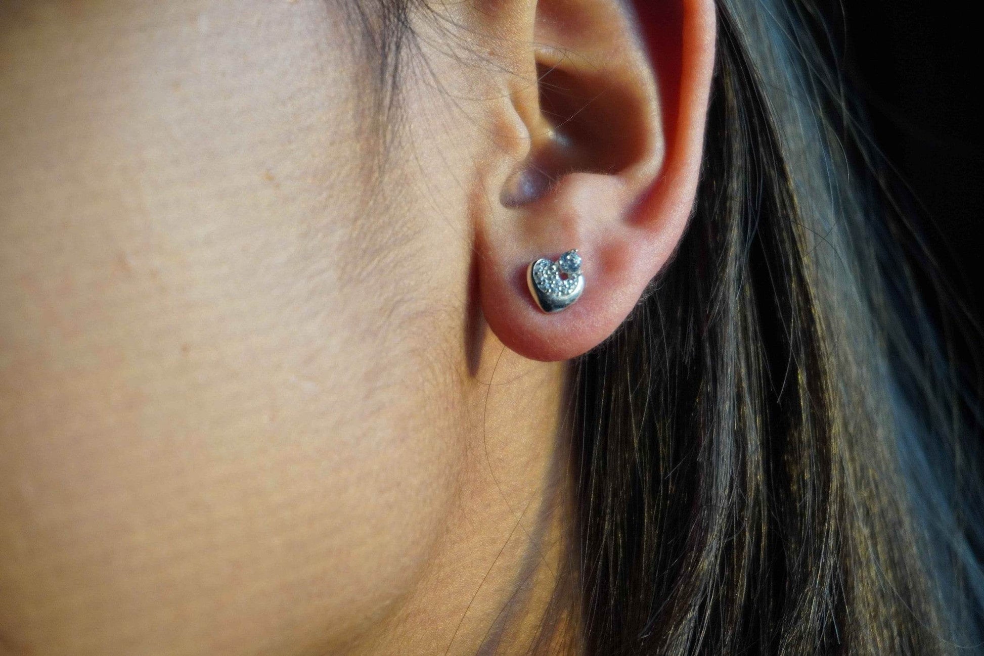 Ariva Silver Mini Heart Earring - Ariva