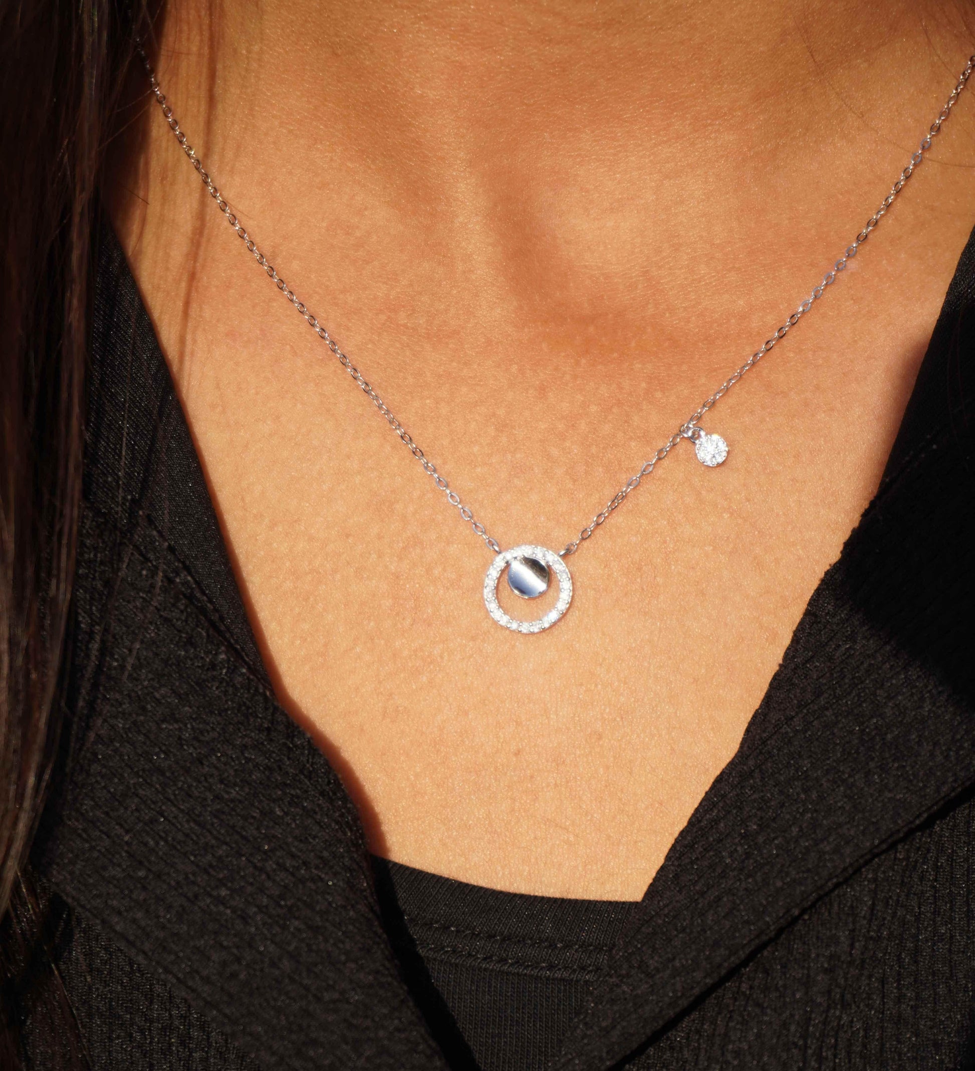 Ariva Silver Circle Necklace - Ariva