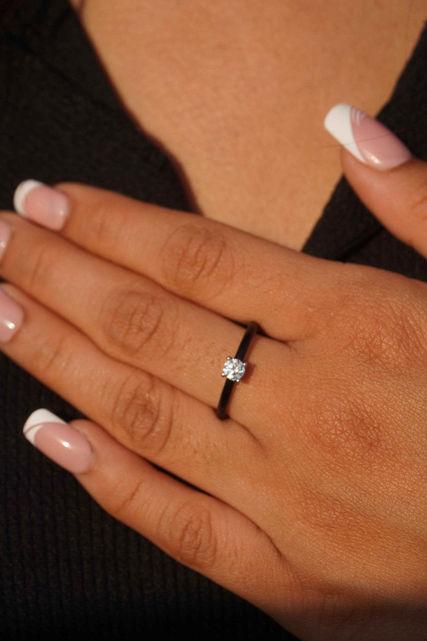 Ariva Silver Black Ring - Ariva