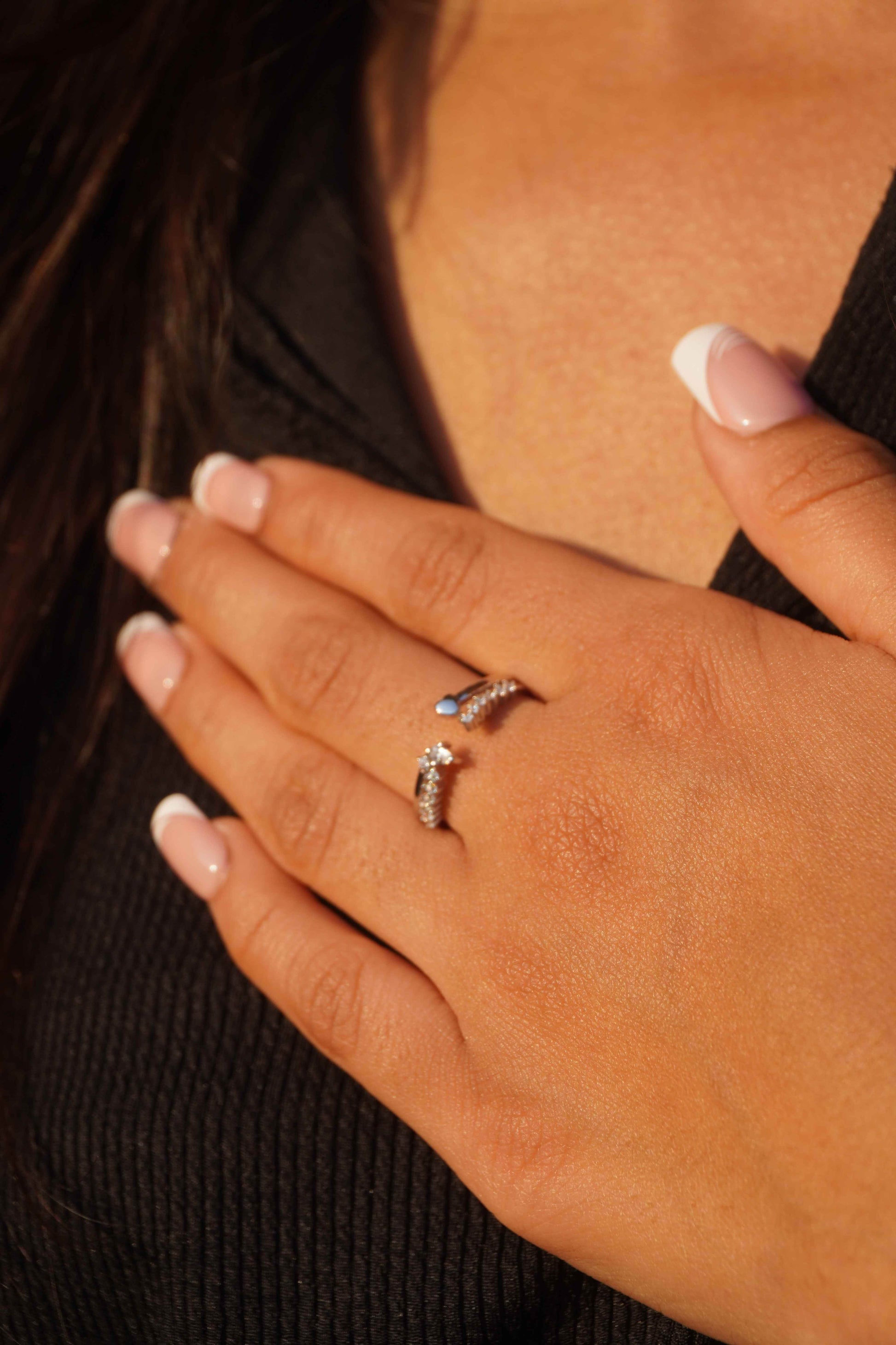 Ariva Silver Double Layer Ring - Ariva