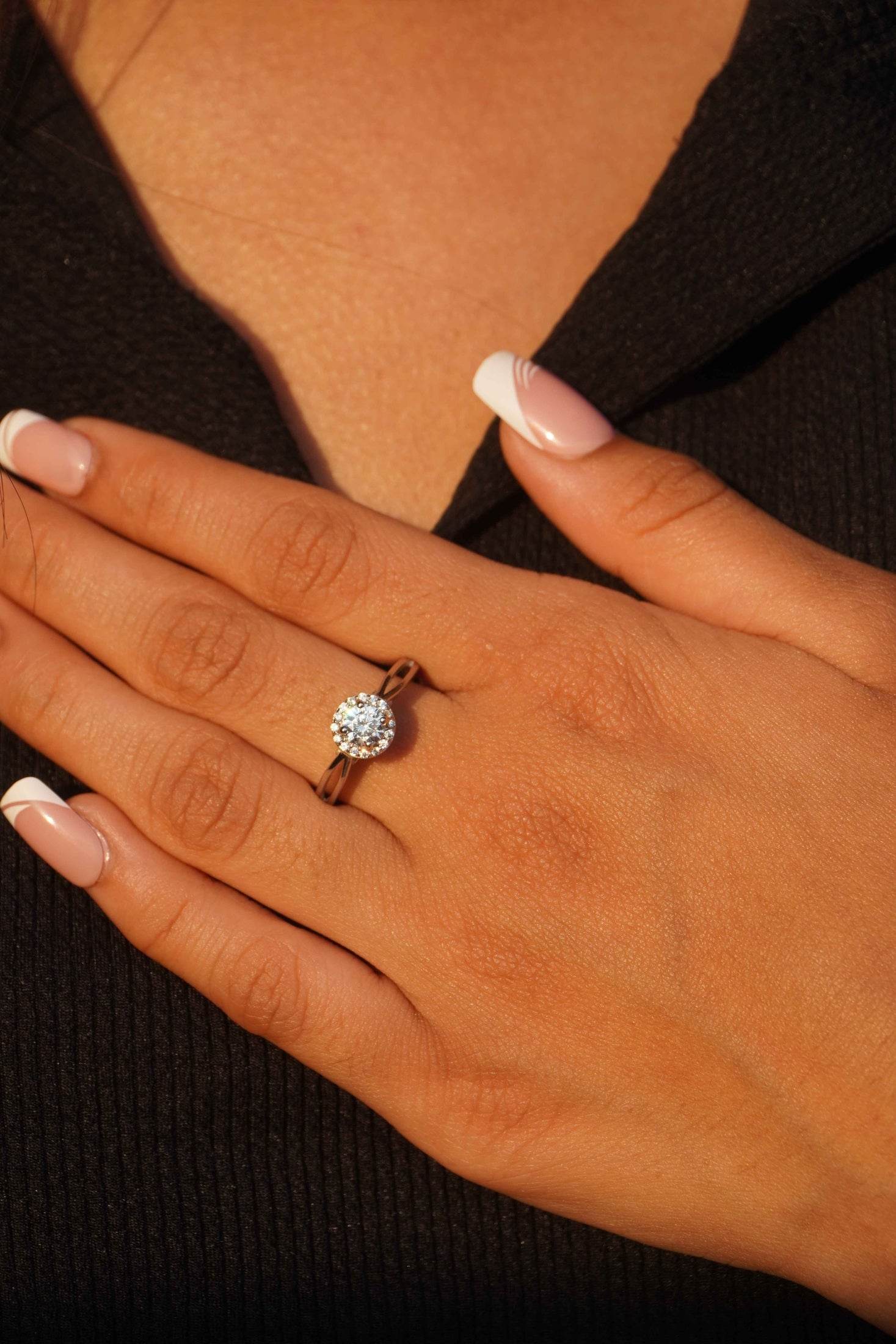 Ariva Silver Engagement Ring - Ariva