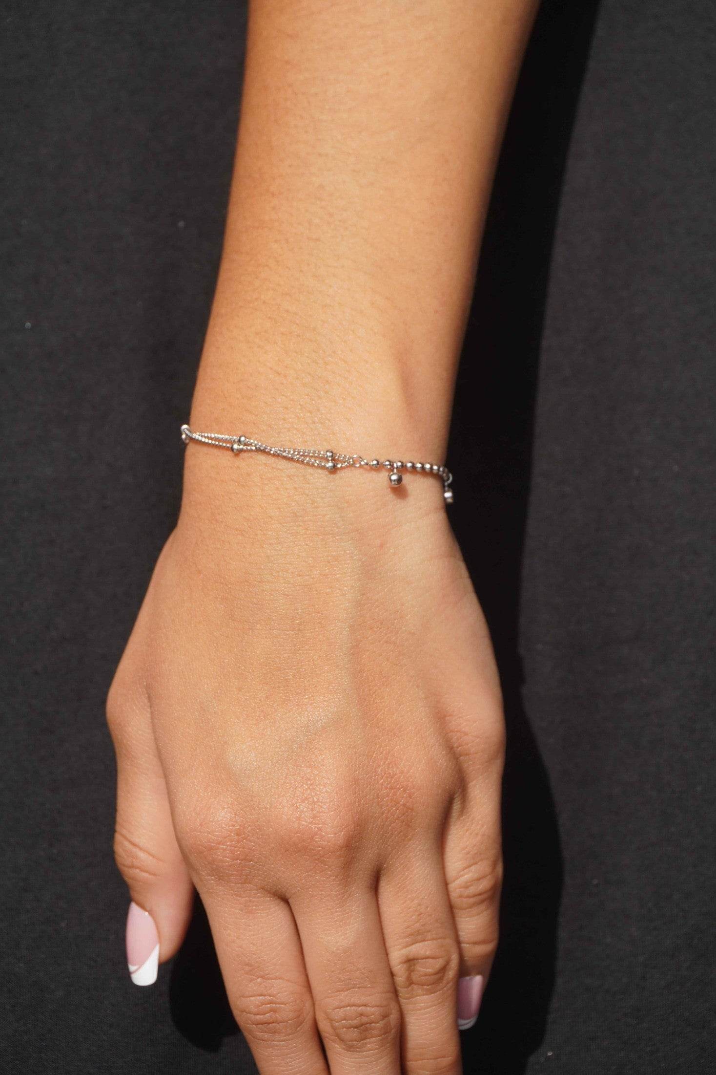 Ariva Silver Double Layer Bracelet - Ariva