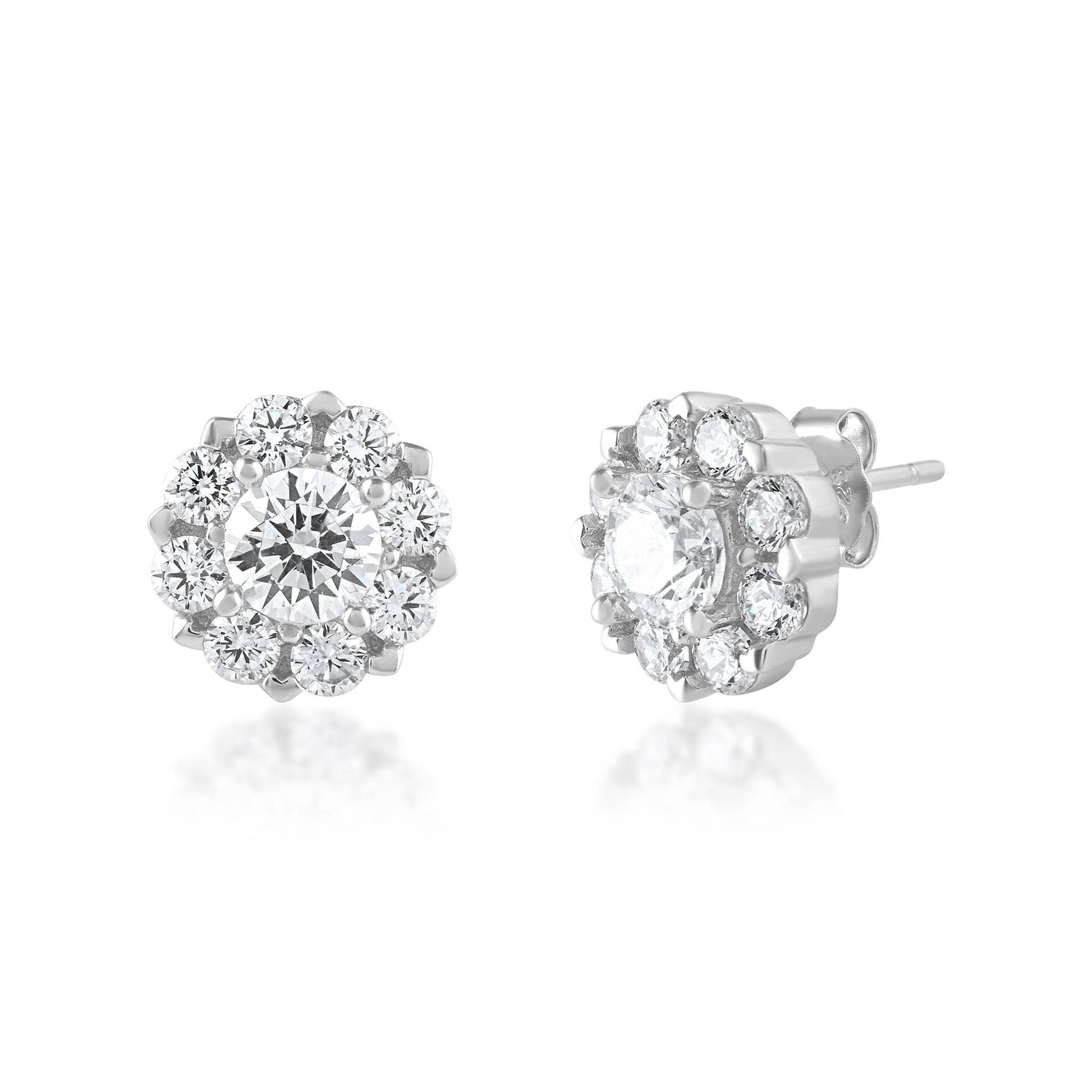 Ariva Silver White Zirconia Pendant Set - Ariva