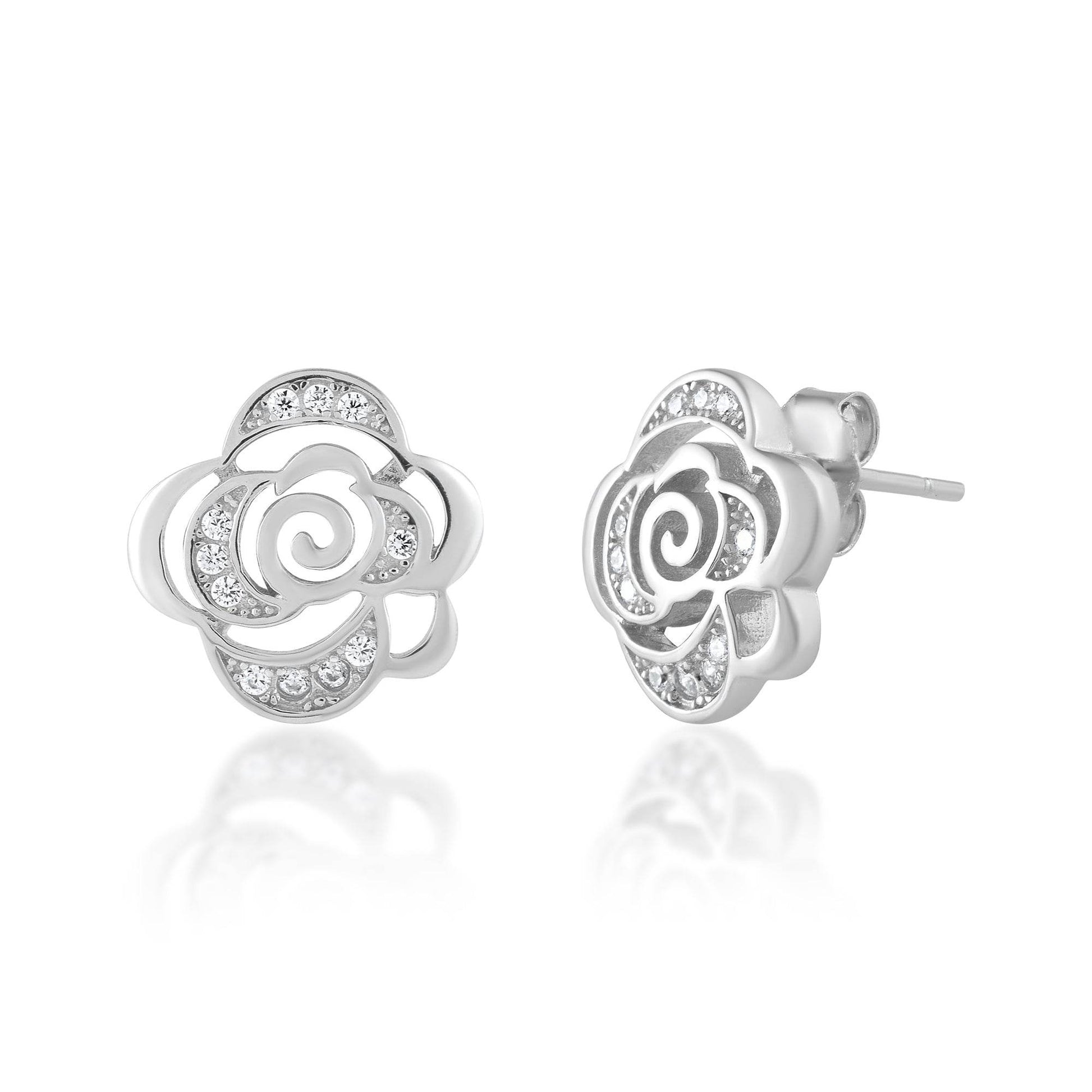Ariva Silver Flower Pendant Set - Ariva