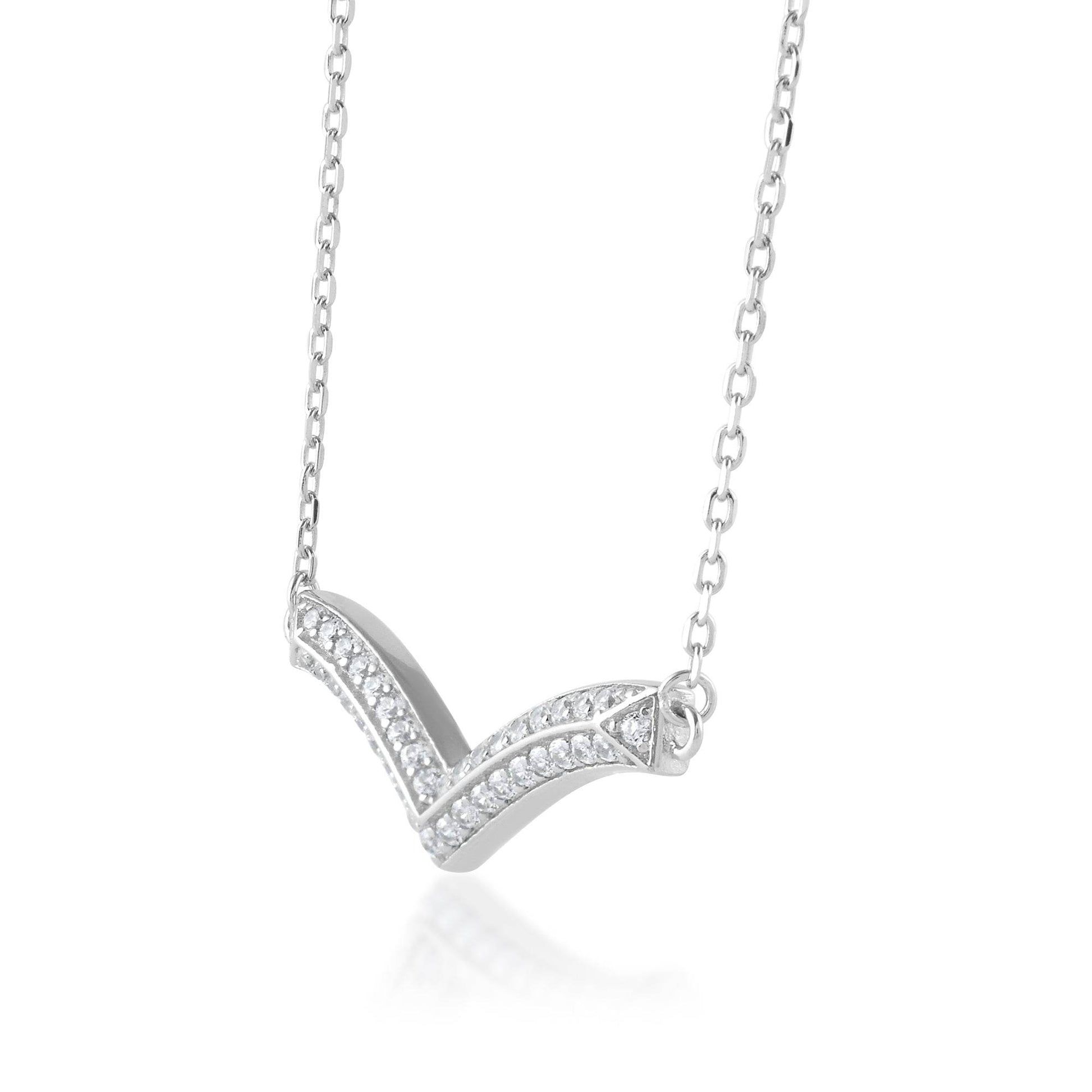 Ariva Silver V Pendant Set - Ariva