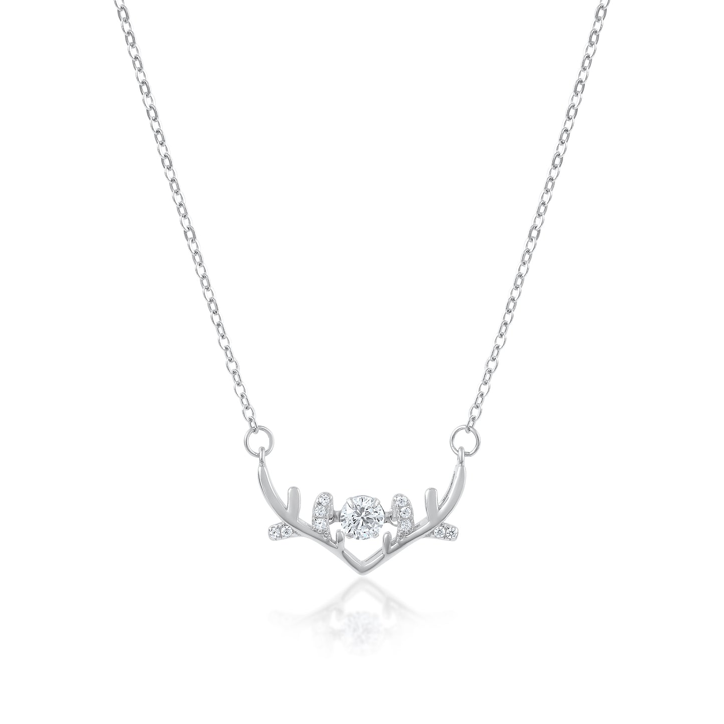 Ariva Silver Deer Antler Necklace Ariva