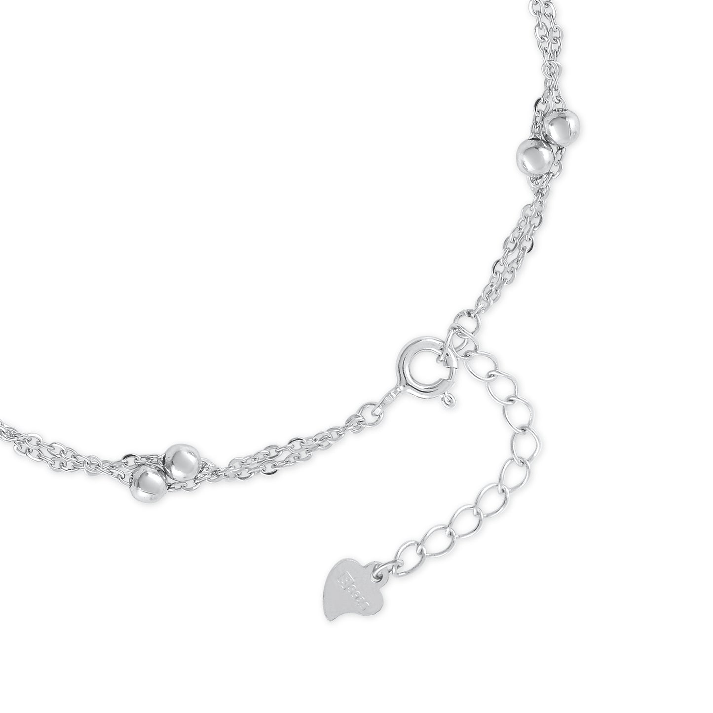 Ariva Silver Clover Charm Bracelet Ariva