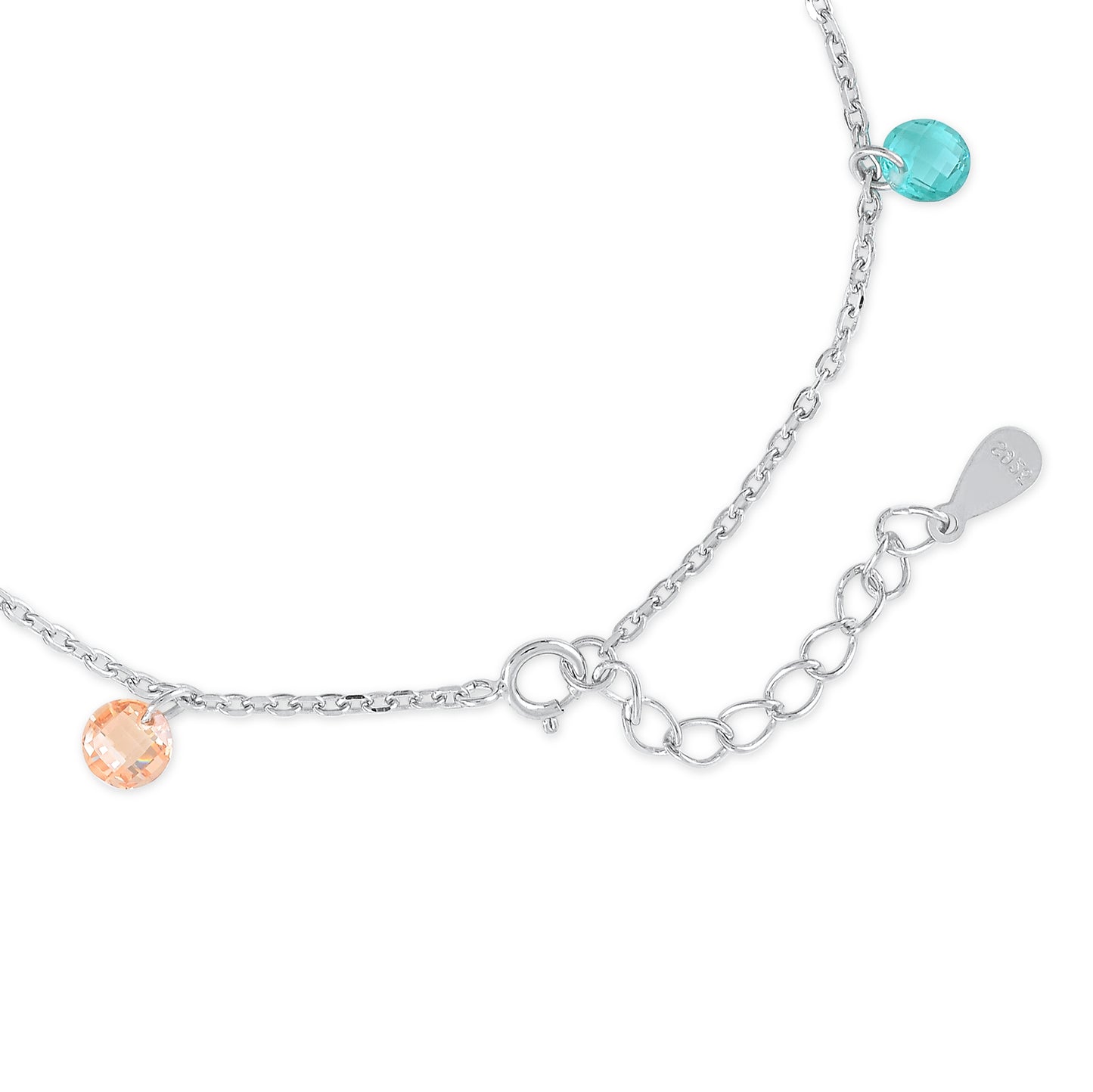 Ariva Silver Pastel Charm Bracelet Ariva
