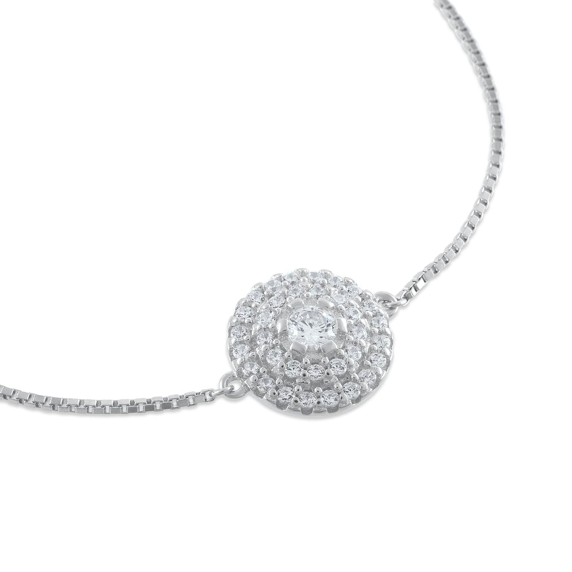 Ariva Silver Cluster Circle Bracelet - Ariva