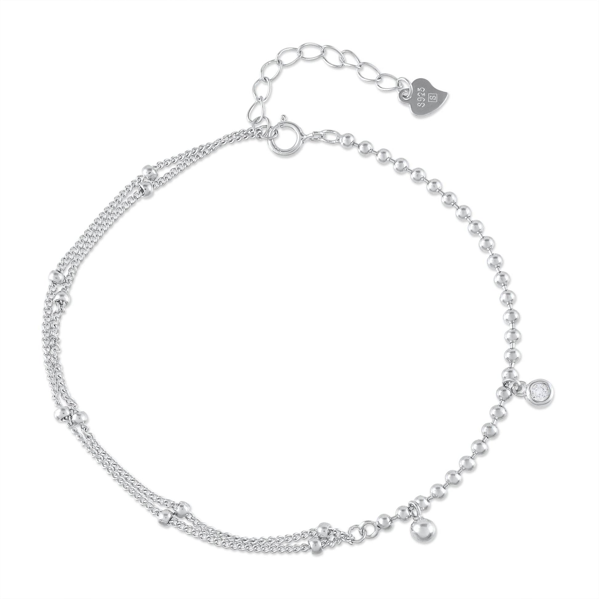 Ariva Silver Double Layer Bracelet - Ariva