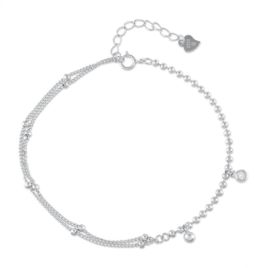 Ariva Silver Double Layer Bracelet - Ariva
