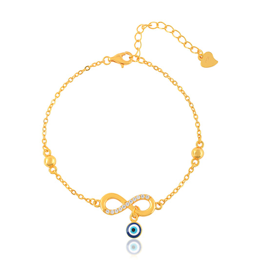 Ariva Gold Infinity Evil Eye Bracelet Ariva