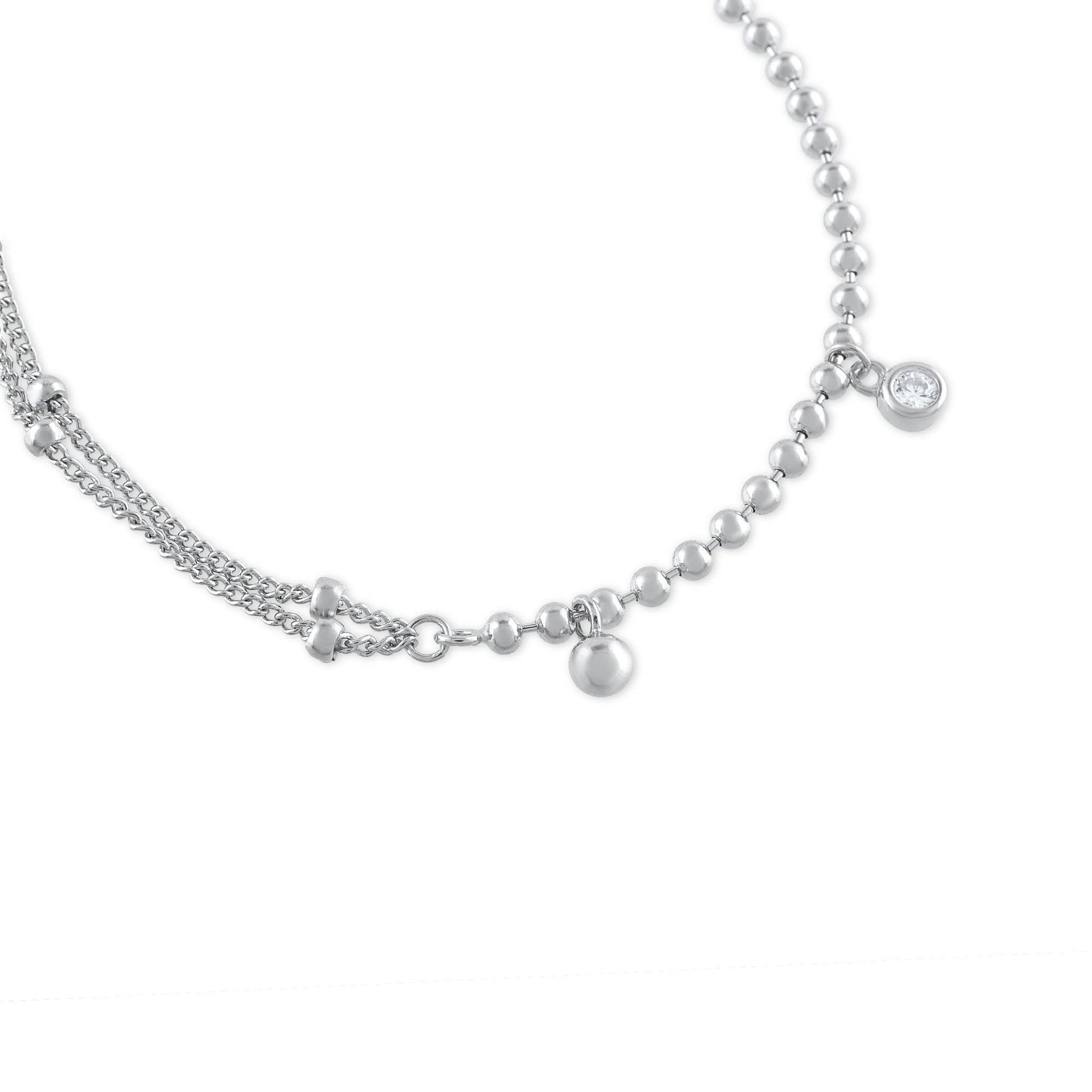 Ariva Silver Double Layer Bracelet - Ariva