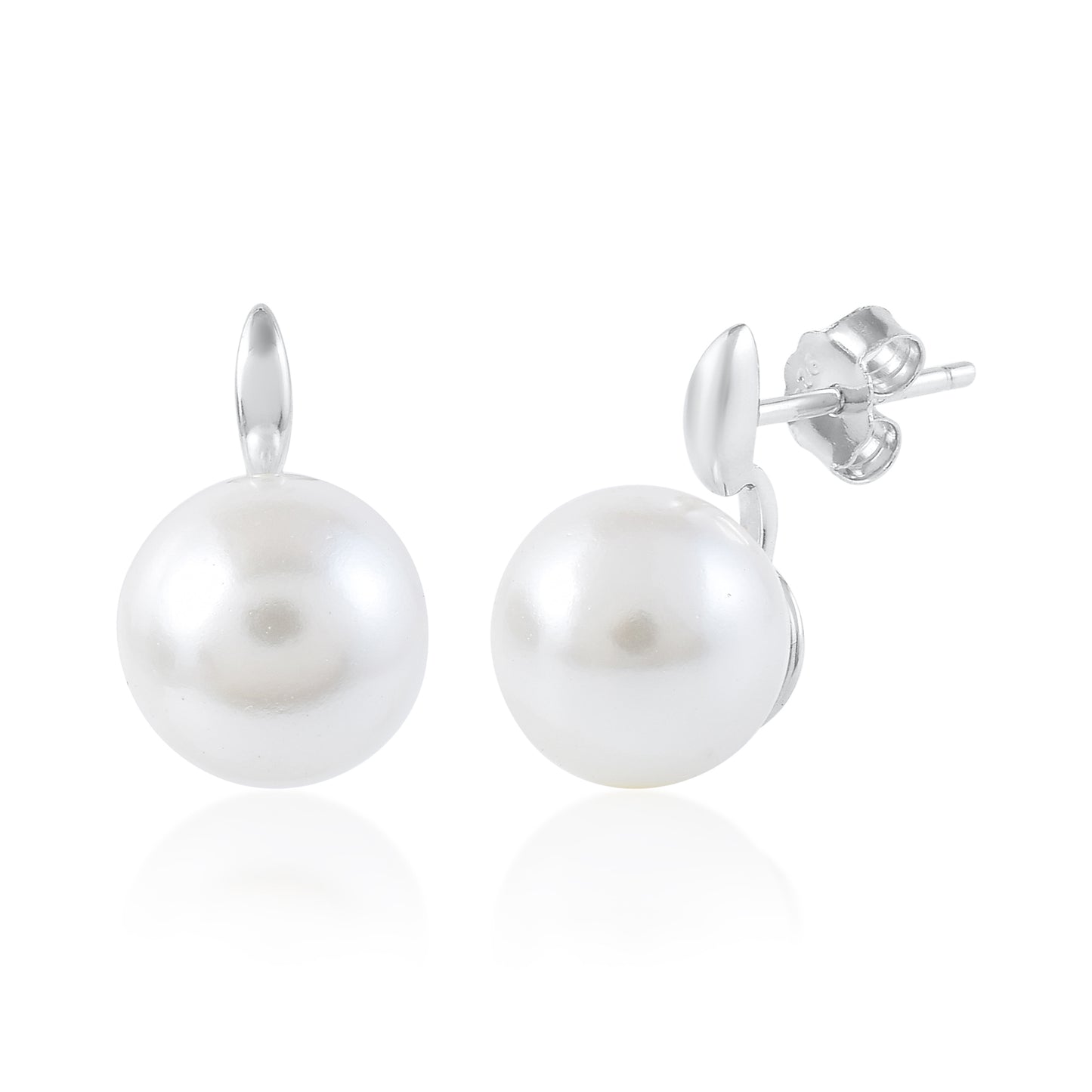 Ariva Silver Classic Pearl Stud Earrings Ariva