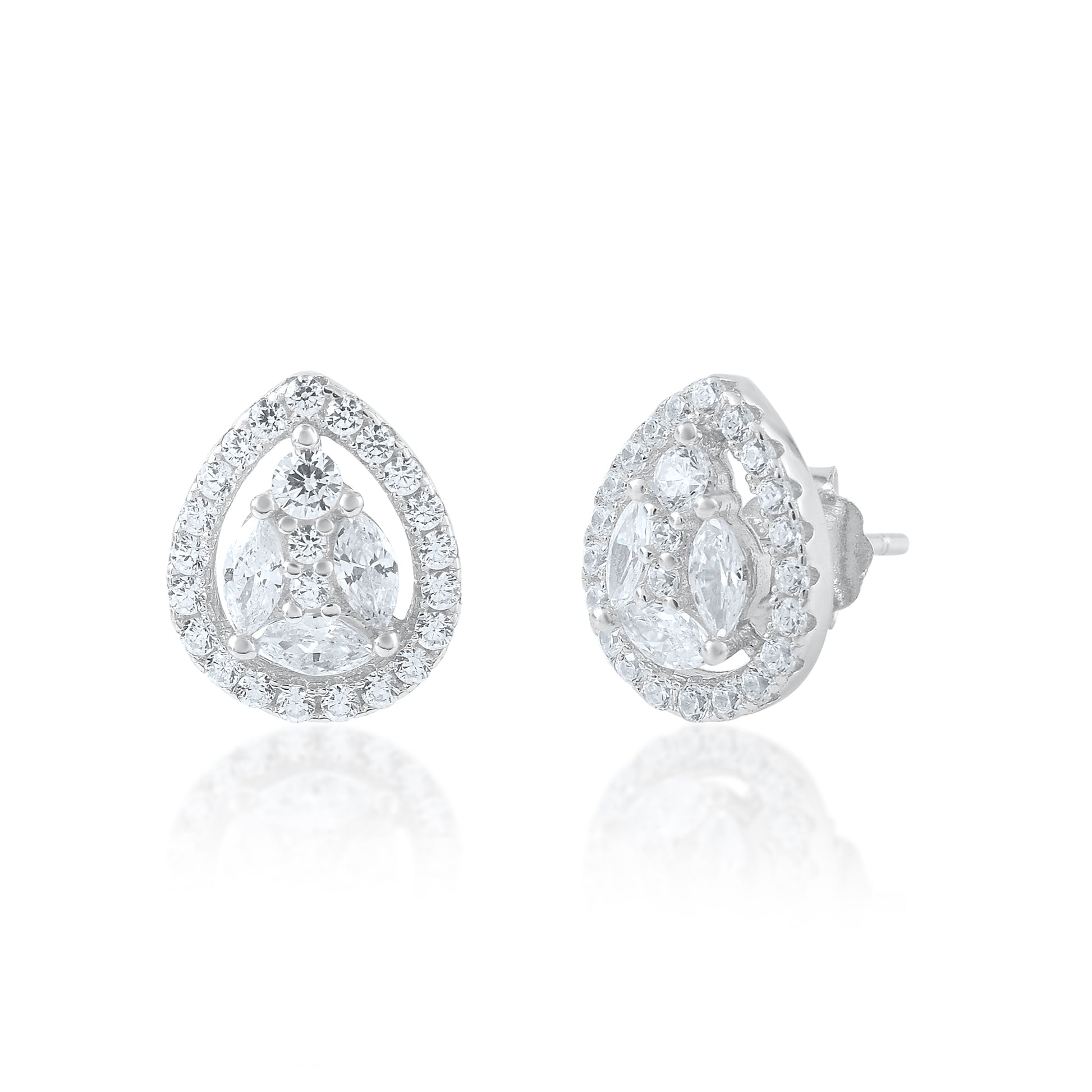 Ariva Silver Teardrop Pendant Set Ariva