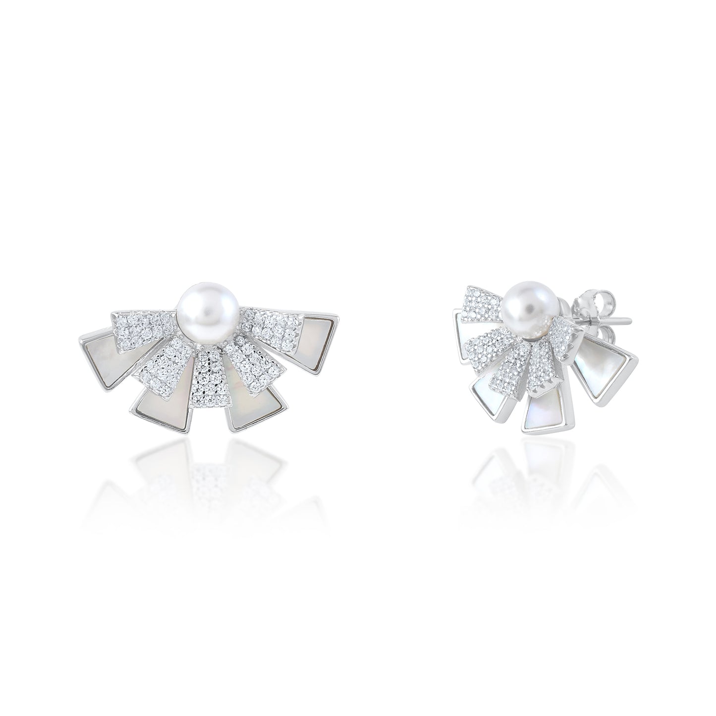 Ariva Silver Pearl Pendant Set Ariva