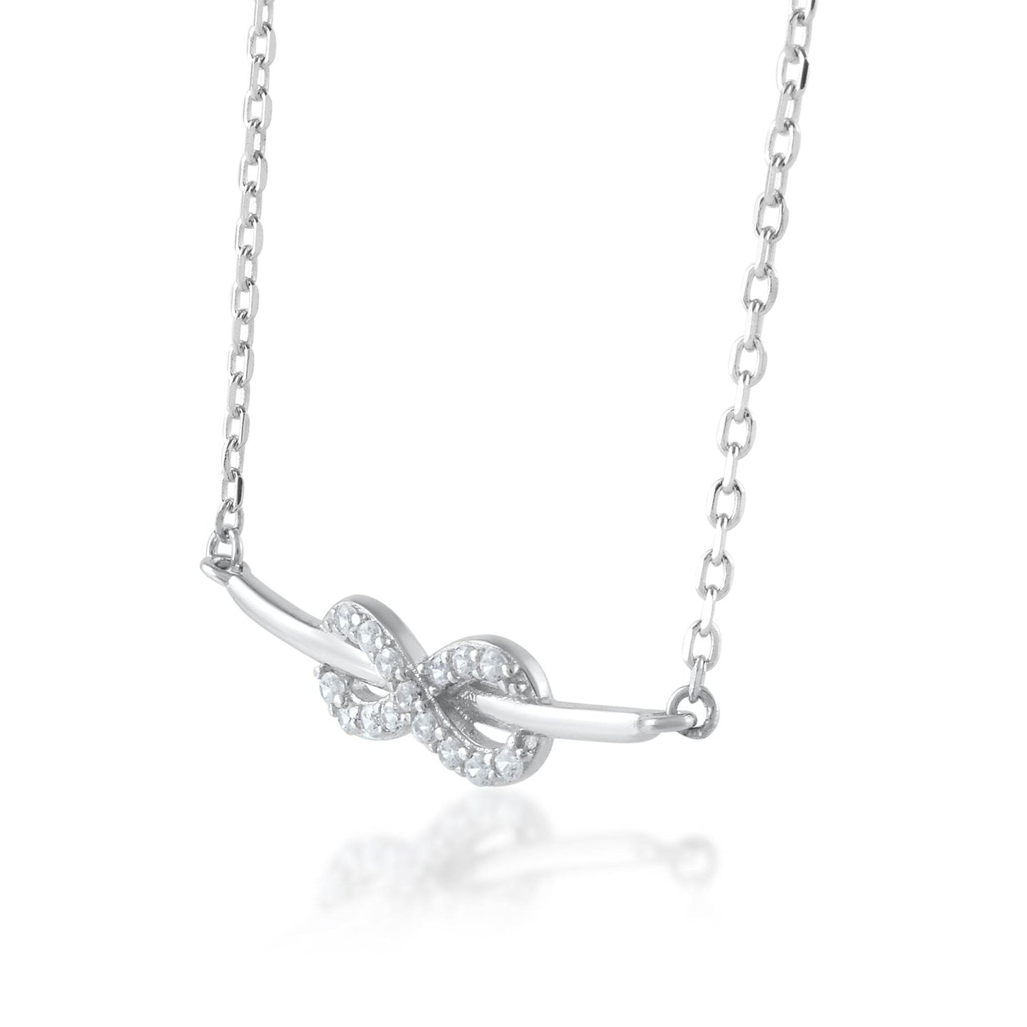Ariva Silver Infinity Pendant Set - Ariva