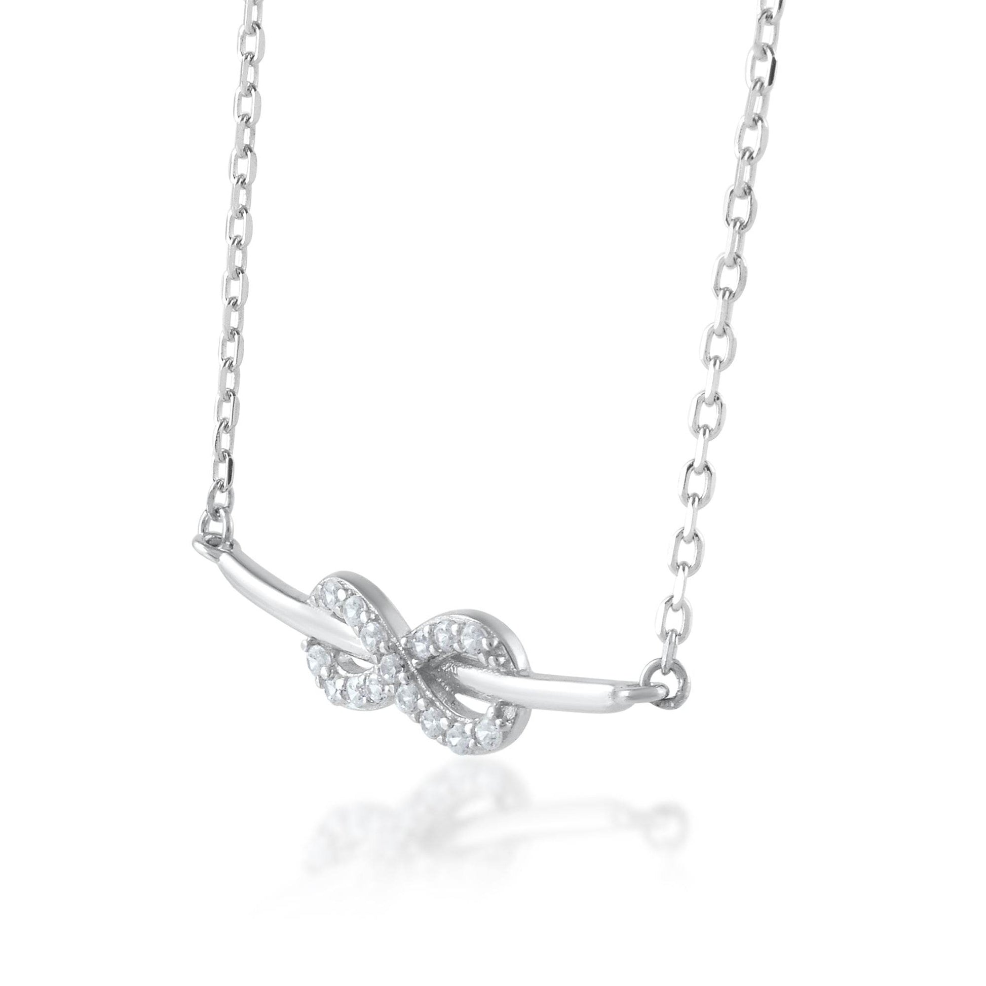 Ariva Silver Infinity Pendant Set - Ariva
