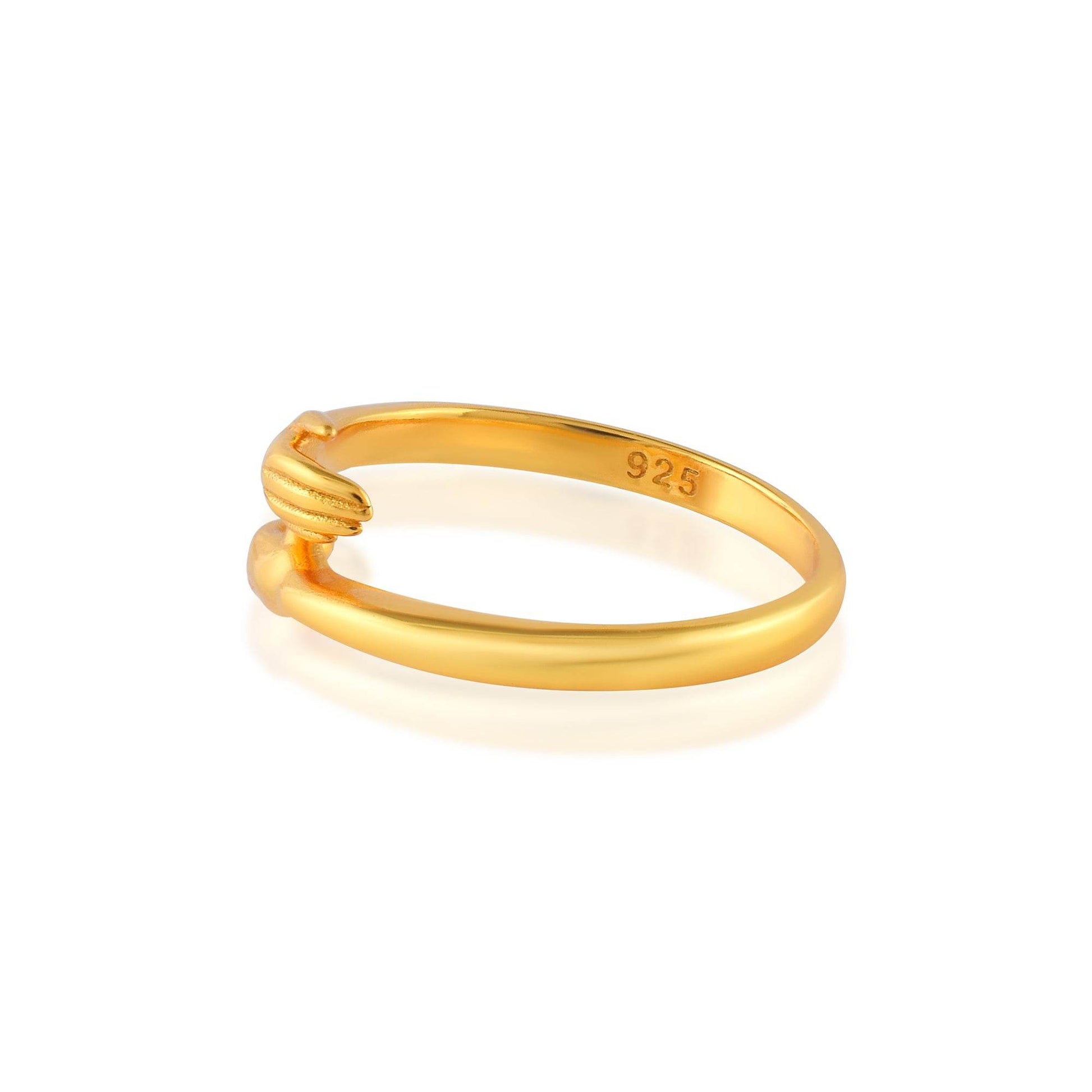 Ariva Silver Gold Hug Ring - Ariva