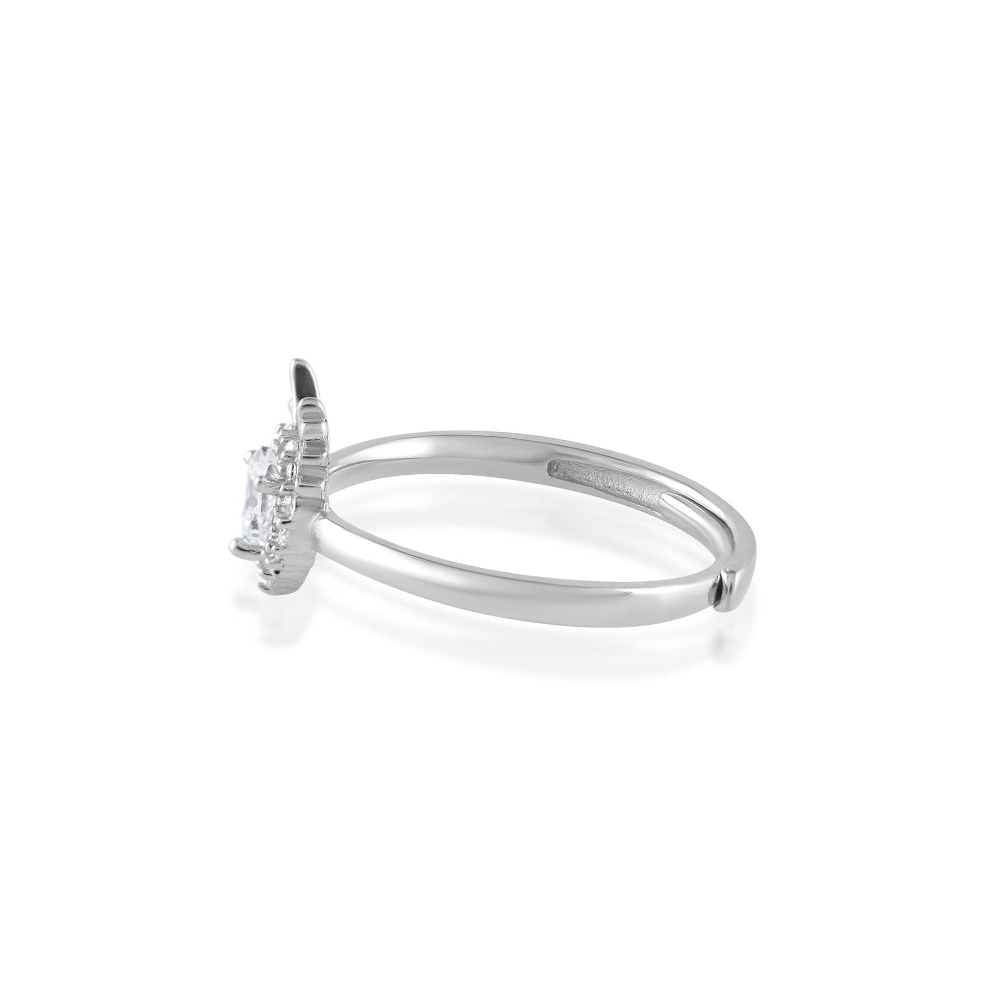 Ariva Silver Deer Heart Ring - Ariva