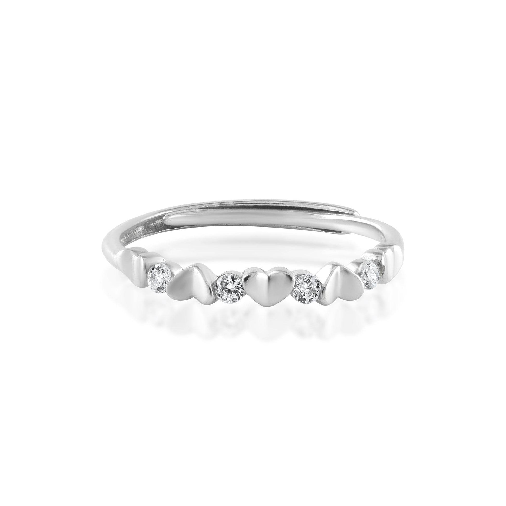 Ariva Silver Hearts Ring - Ariva