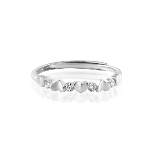 Ariva Silver Hearts Ring - Ariva
