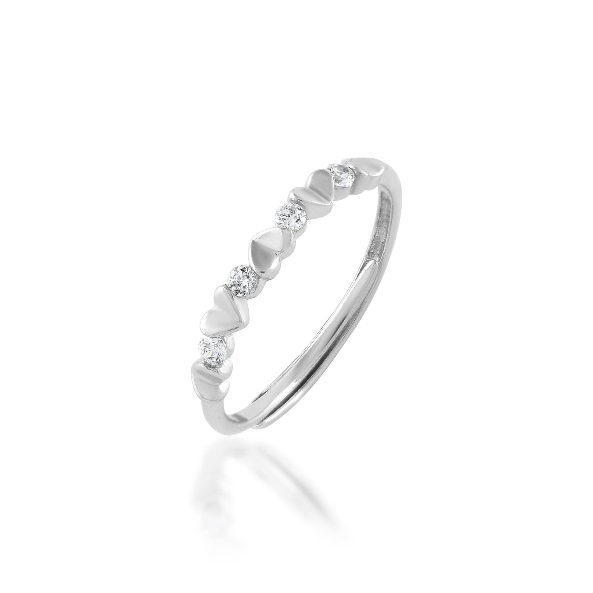 Ariva Silver Hearts Ring - Ariva