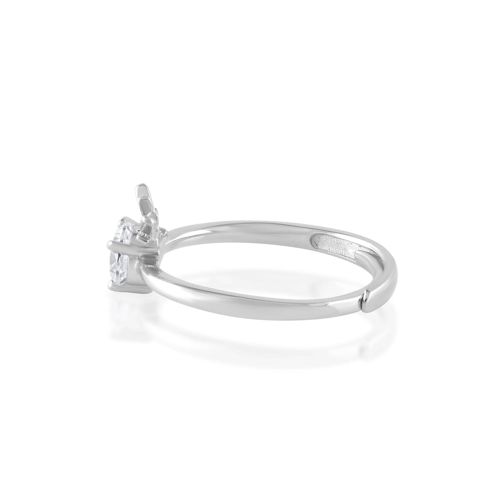 Ariva Silver Fawn Heart Ring - Ariva