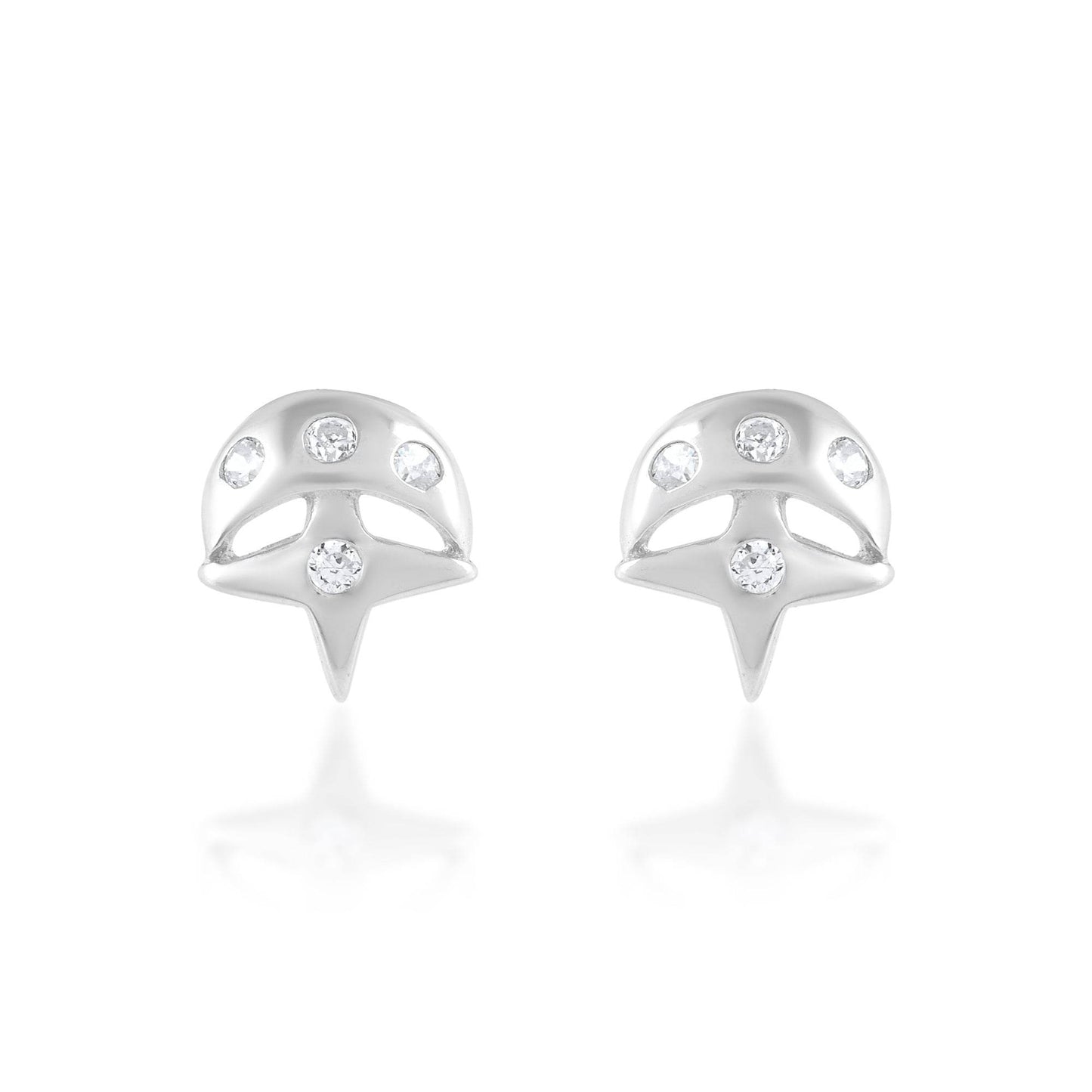 Ariva Silver Moon and Star Earring - Ariva