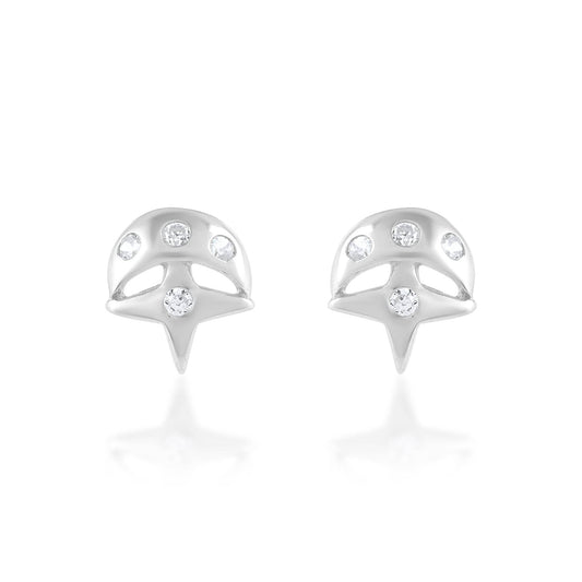 Ariva Silver Moon and Star Earring - Ariva
