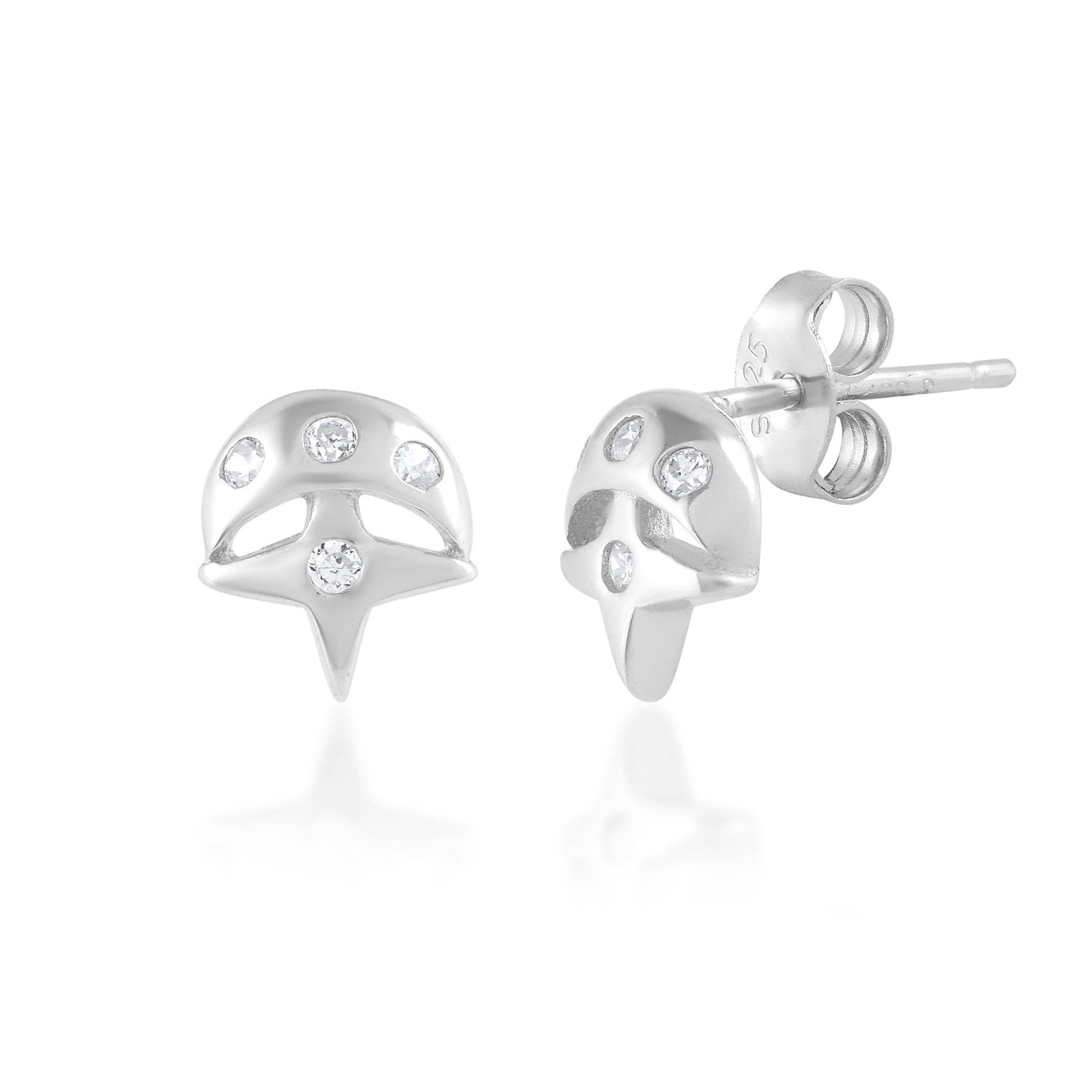 Ariva Silver Moon and Star Earring - Ariva