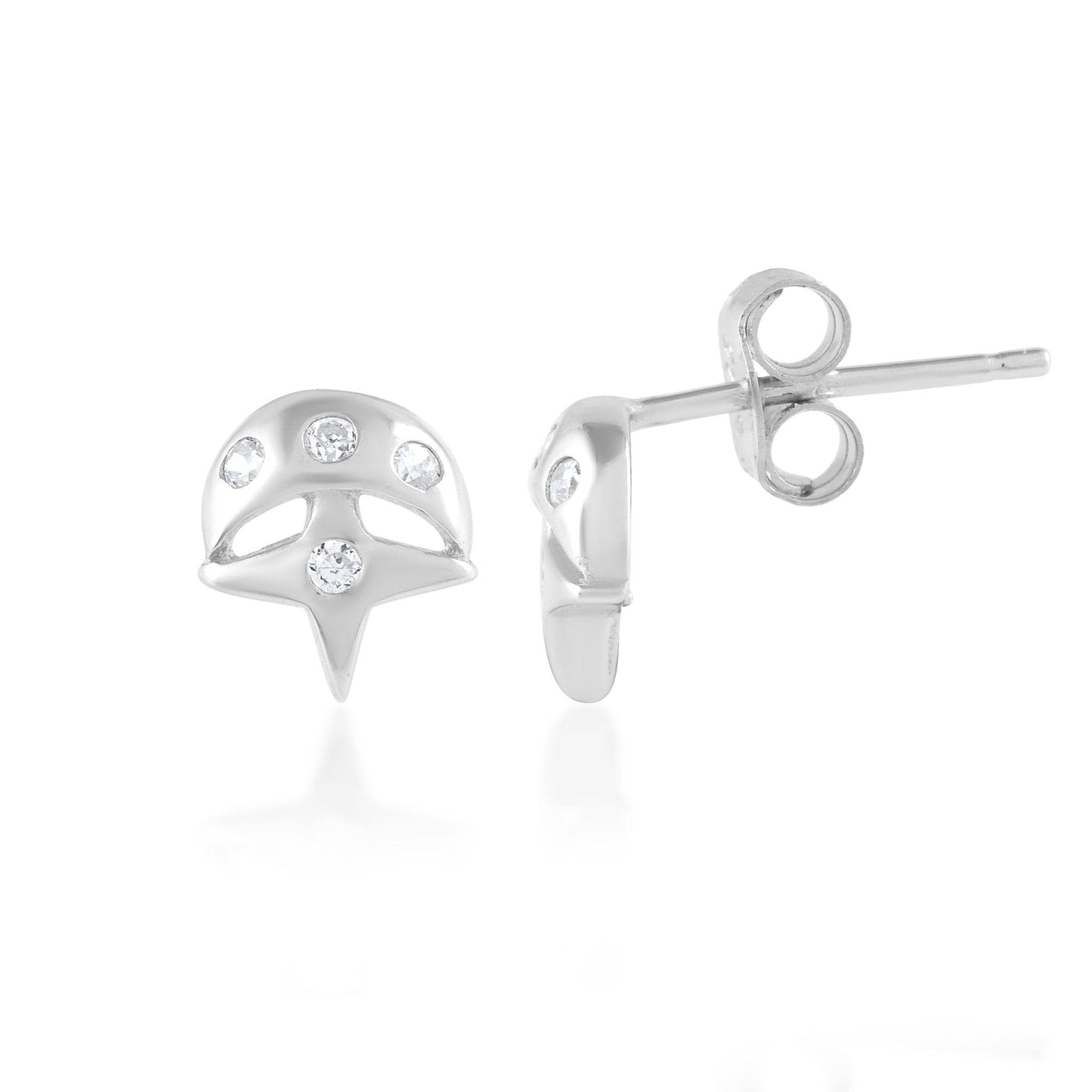 Ariva Silver Moon and Star Earring - Ariva