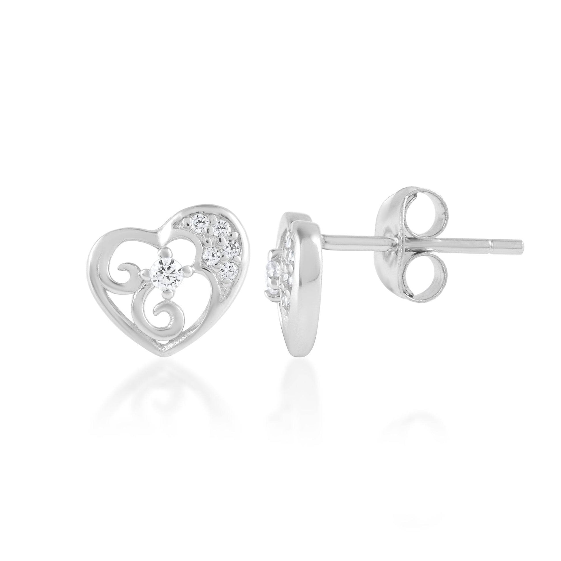 Ariva Silver Heart Earring - Ariva