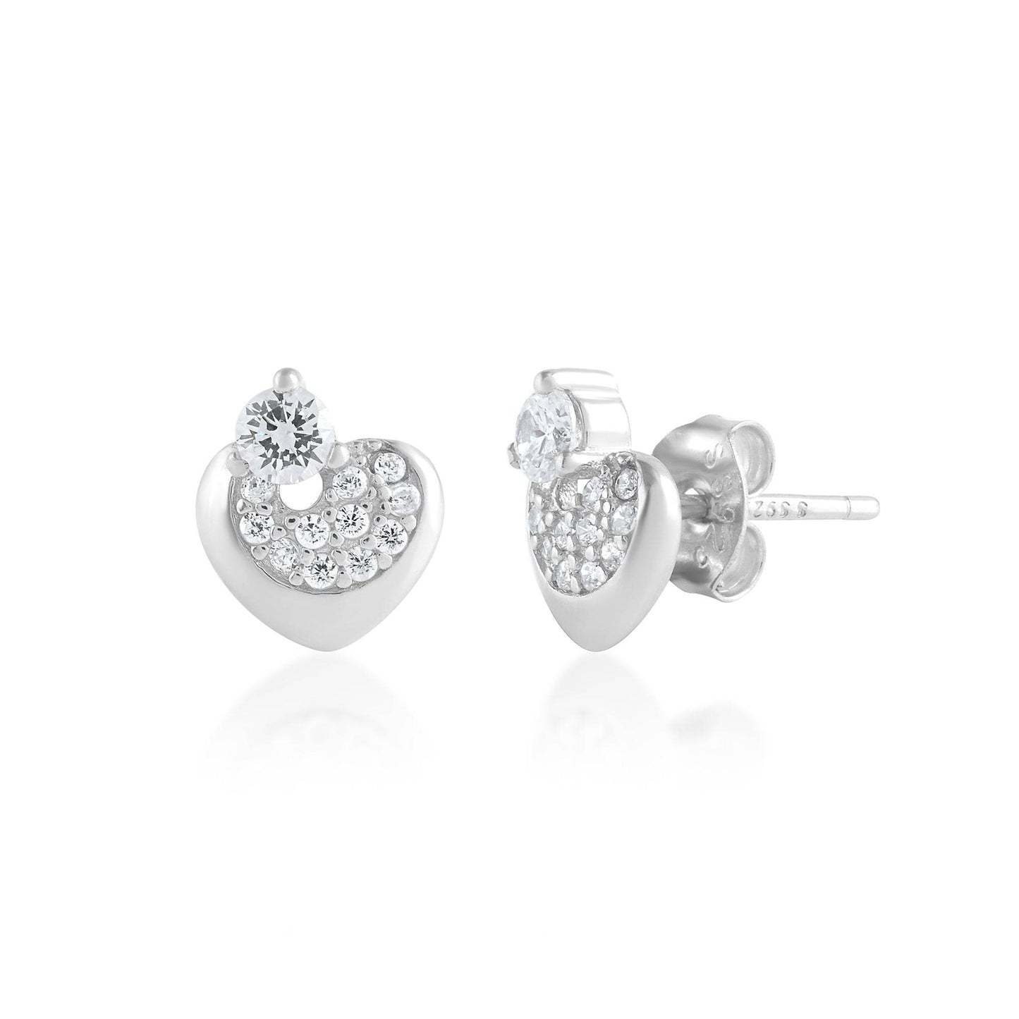 Ariva Silver Mini Heart Earring - Ariva