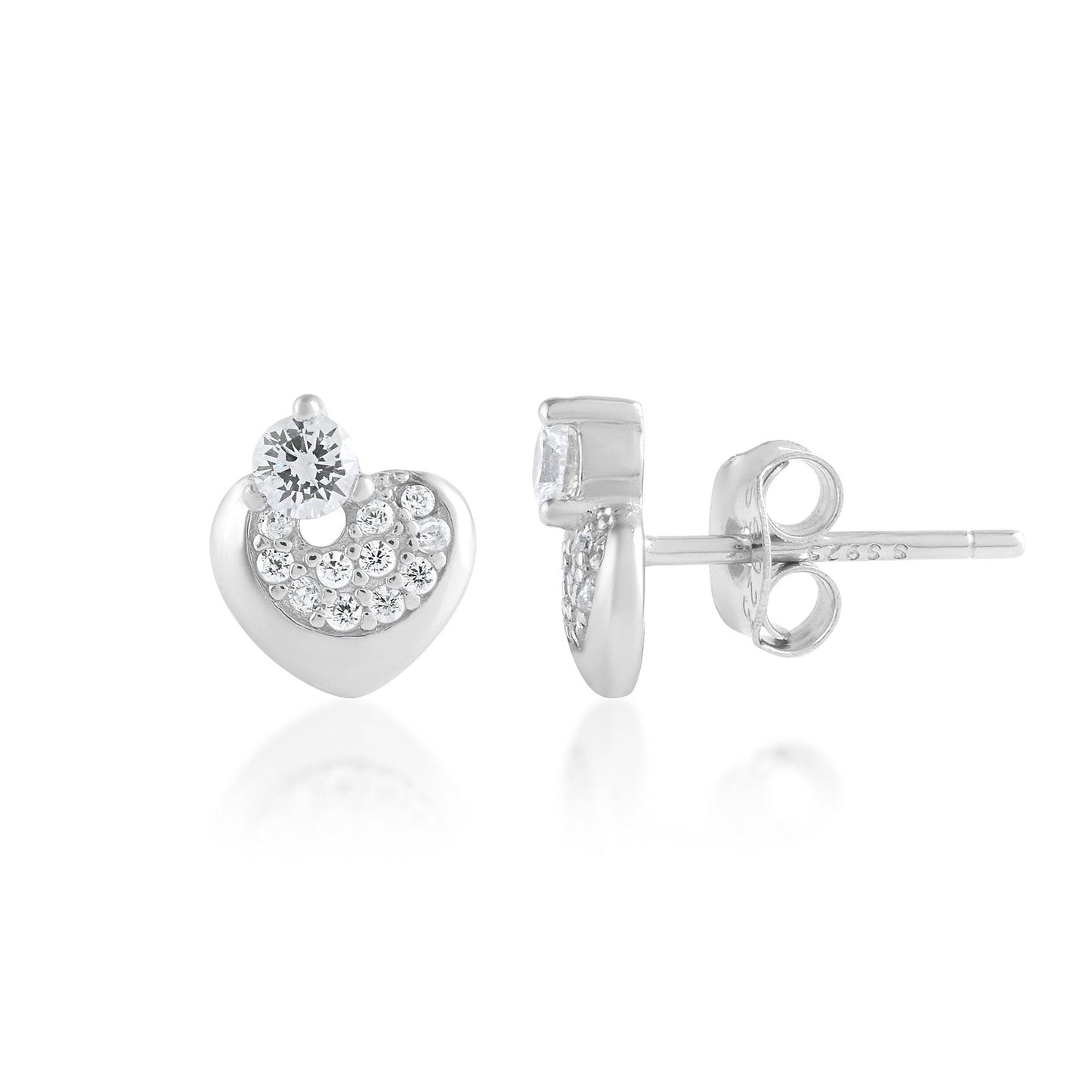 Ariva Silver Mini Heart Earring - Ariva