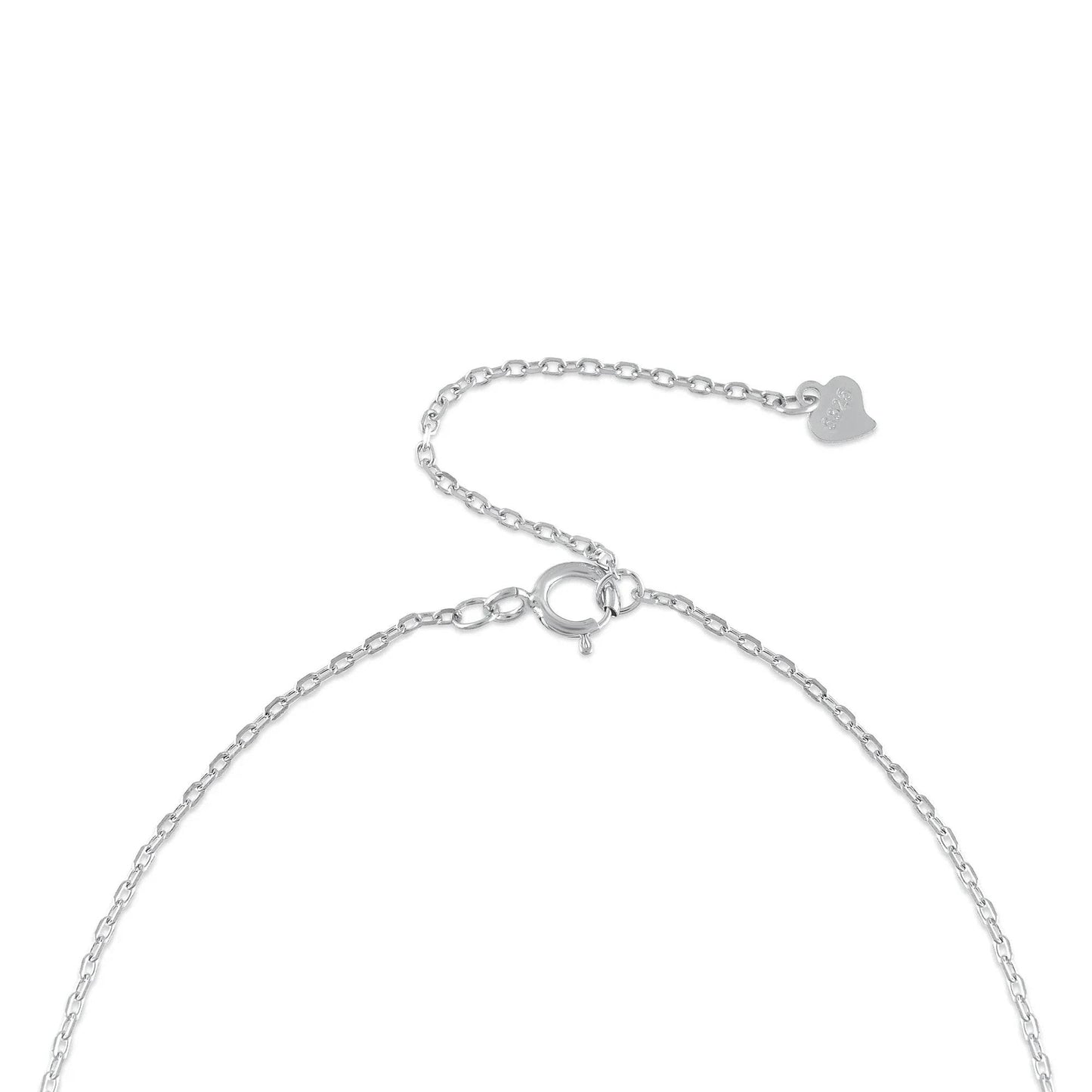 Ariva Silver Heart Pendant With Link Chain - Ariva