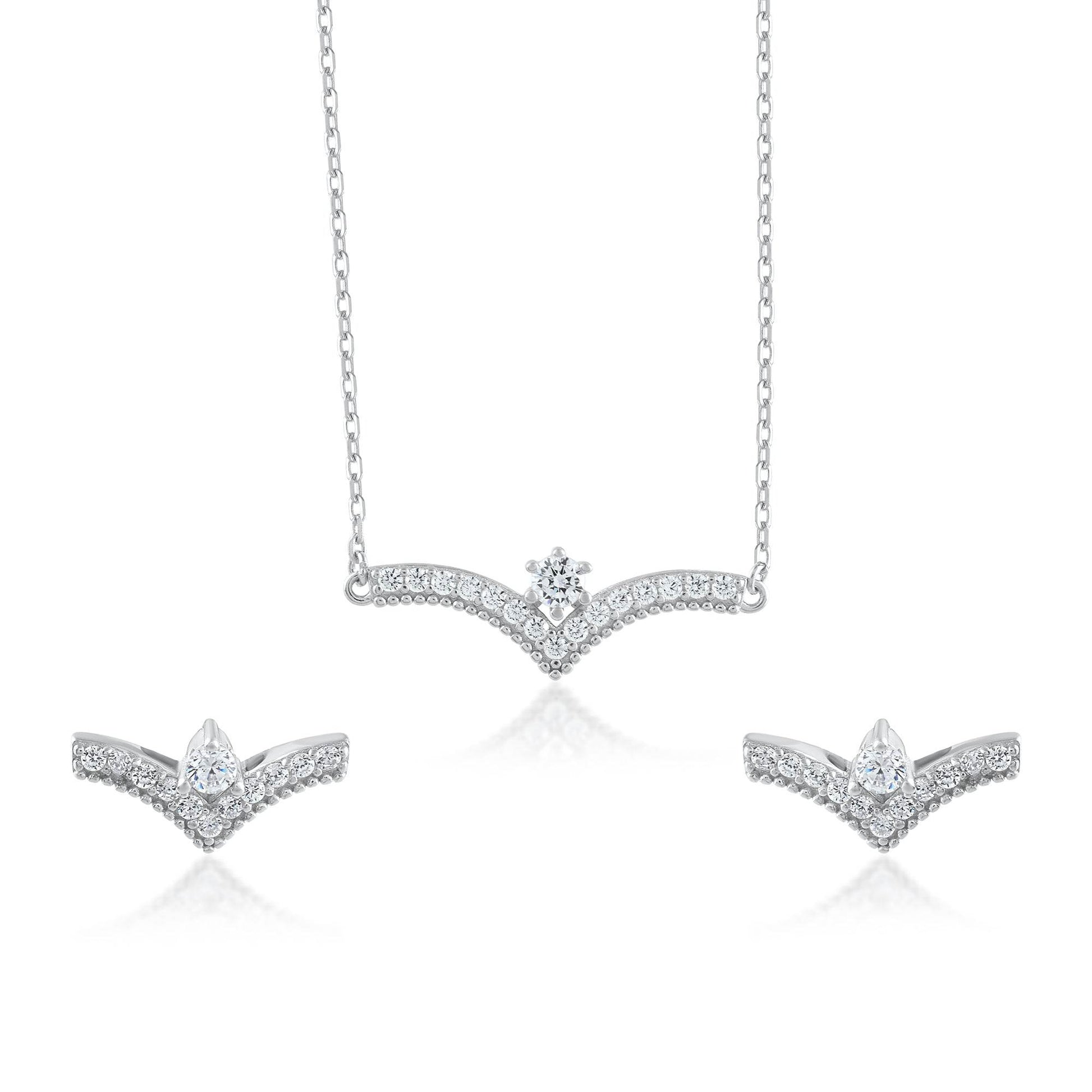 Ariva Silver Bird Pendant Set - Ariva