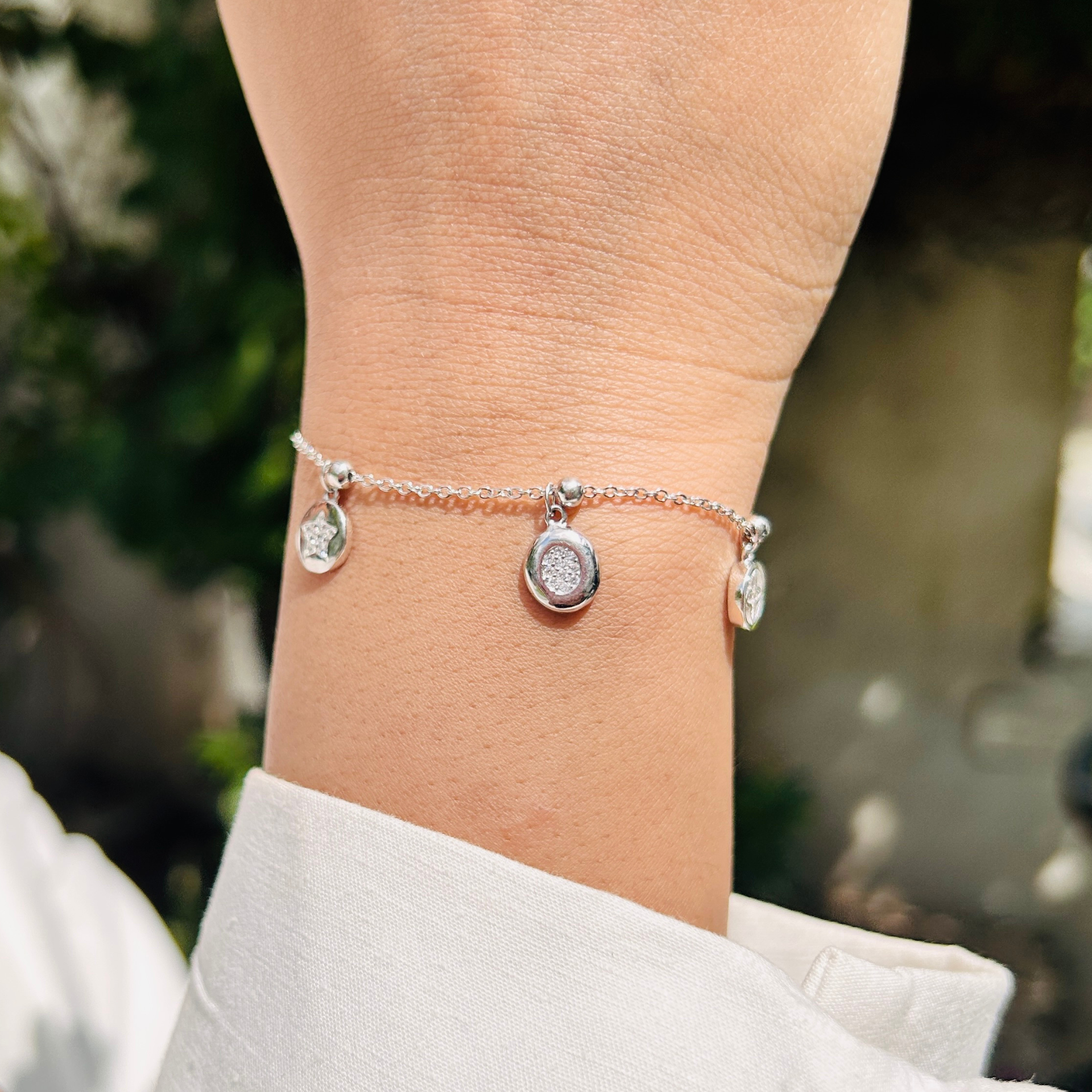 Ariva Silver Celestial Charm Bracelet Ariva