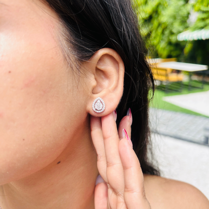 Ariva Silver Teardrop Stud Earrings Ariva