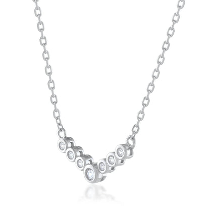 Ariva Silver Curved Bar Necklace - Ariva 